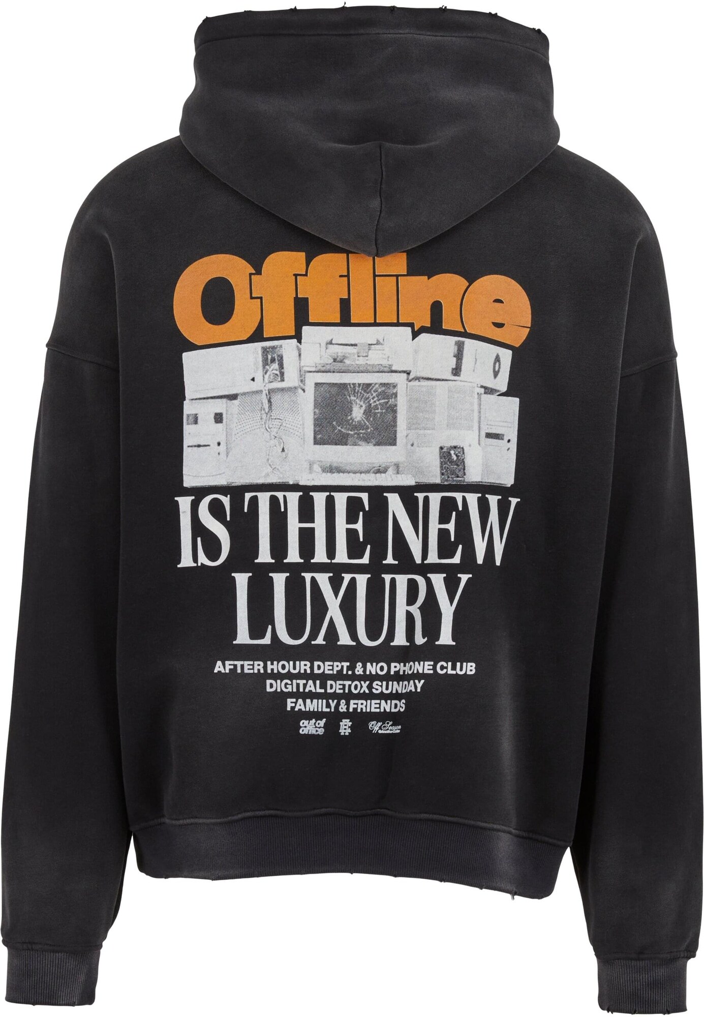 Another Cotton Lab Tréning póló 'Offline Luxury'  narancs / fekete / fehér termék 2. képe