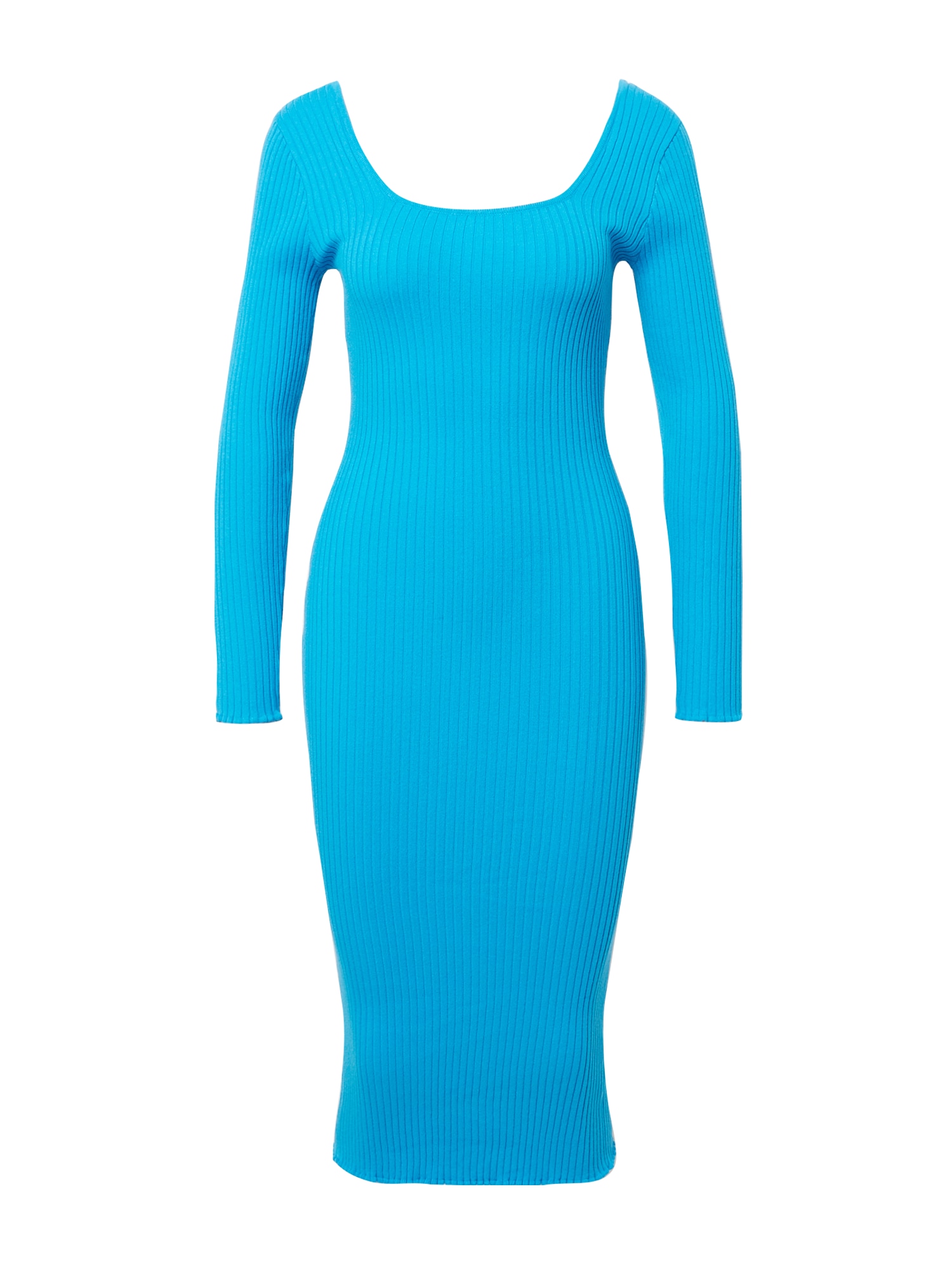 GLAMOROUS Megzta suknelė žalsvai mėlyna