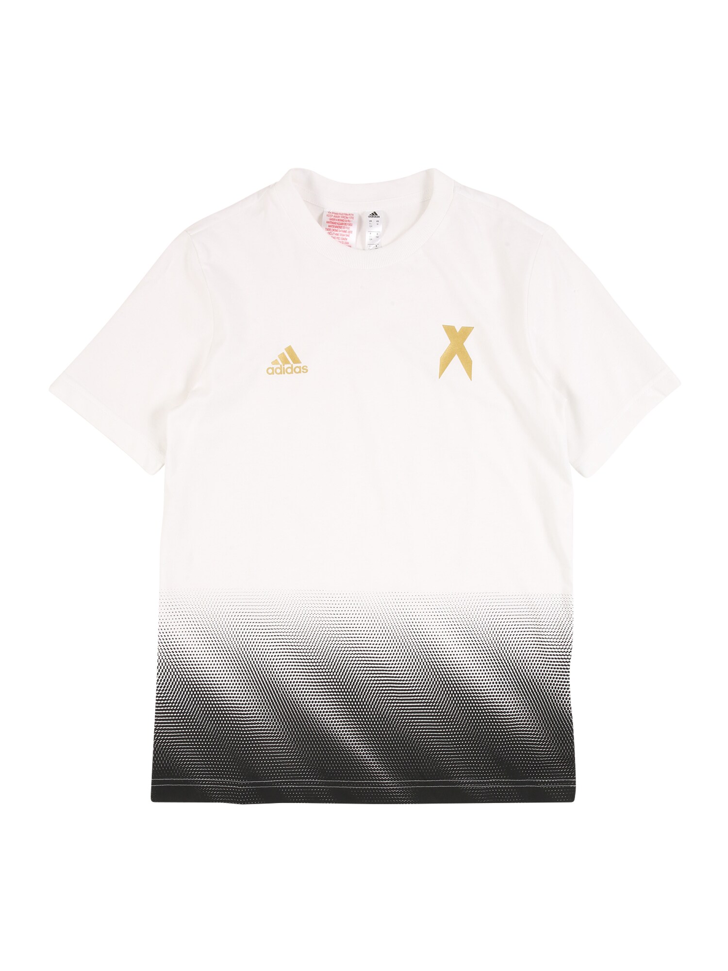 ADIDAS PERFORMANCE Sportiniai marškinėliai  balta / juoda / auksas