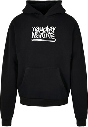 Merchcode Sweatshirt ‘Naughty By Nature’ Zwart / Wit