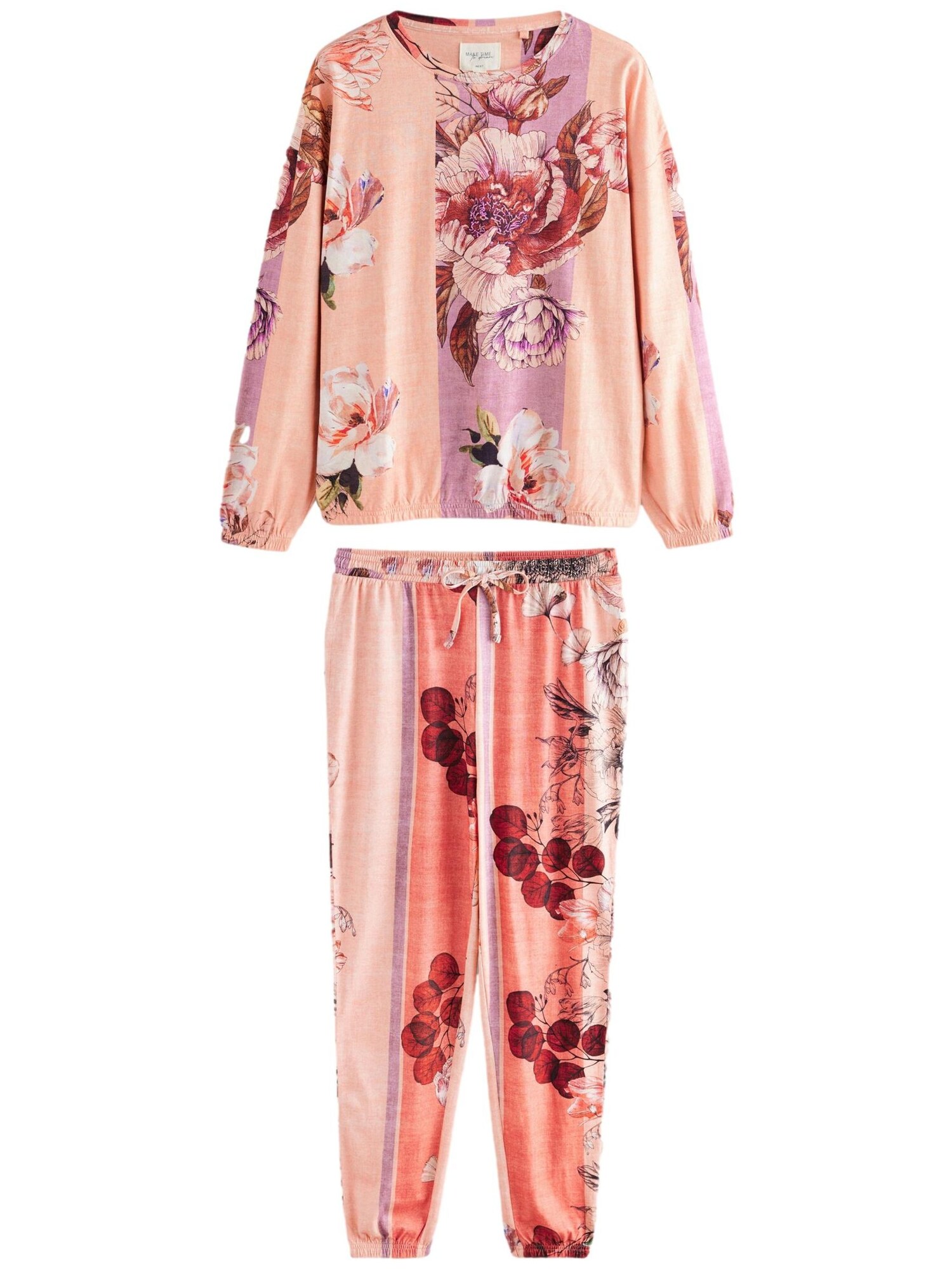 Next Pijama  roz zmeură / roz eozină / roșu carmin / negru
