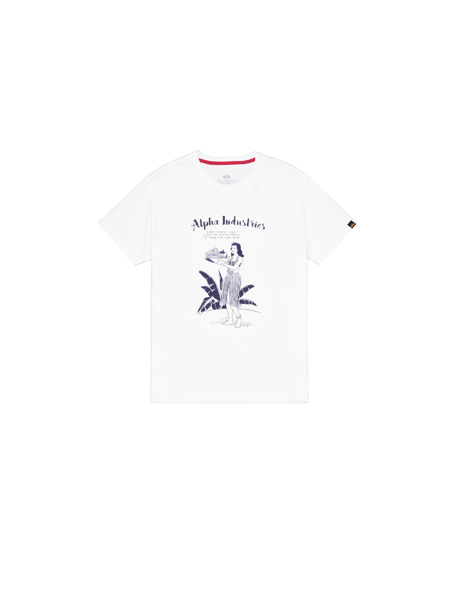 ALPHA INDUSTRIES Póló 'Alpha Hawaii'  tengerészkék / fehér akciós termékkép 1