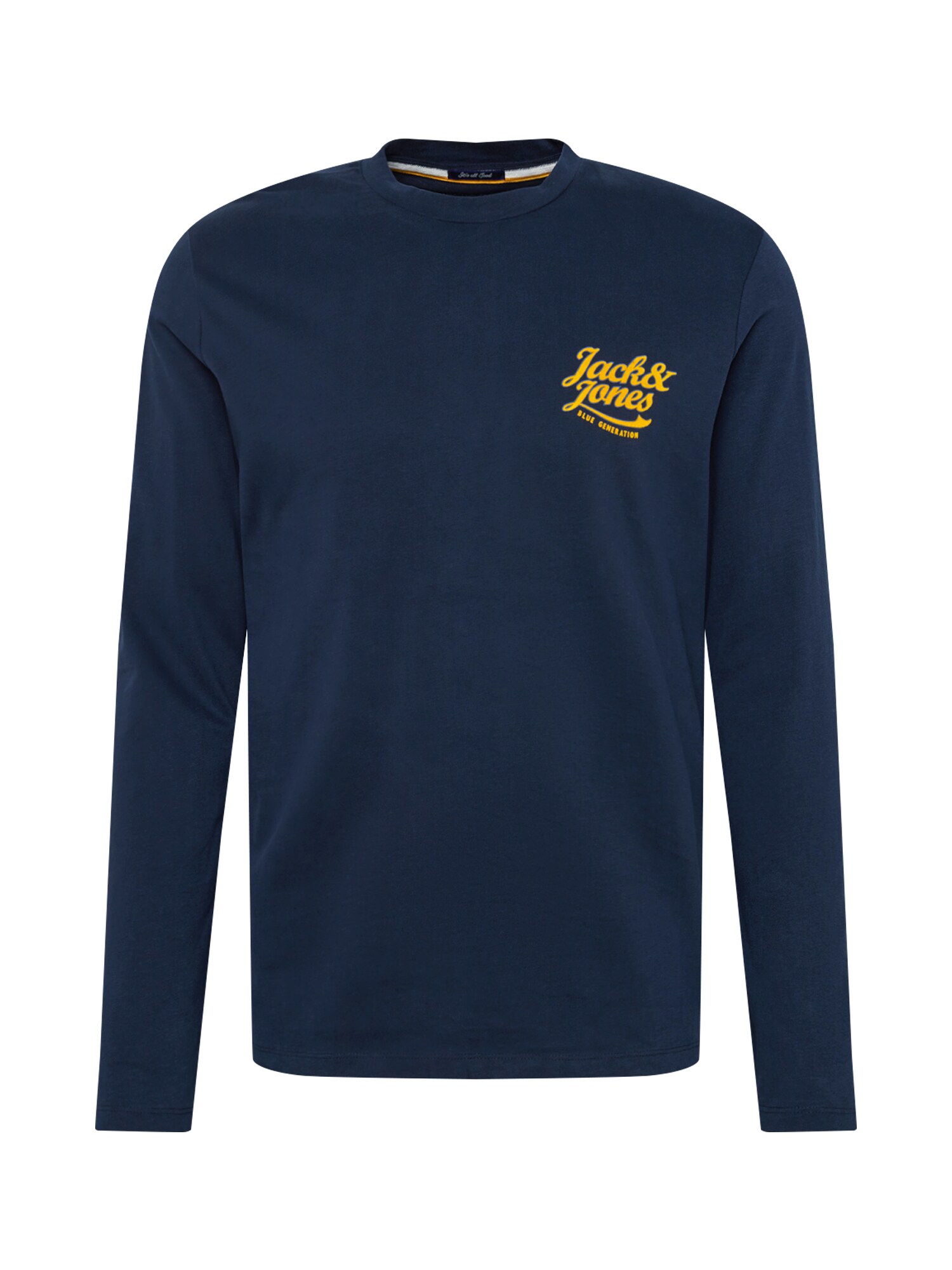 JACK & JONES Marškinėliai 'Lars'  tamsiai mėlyna / geltona
