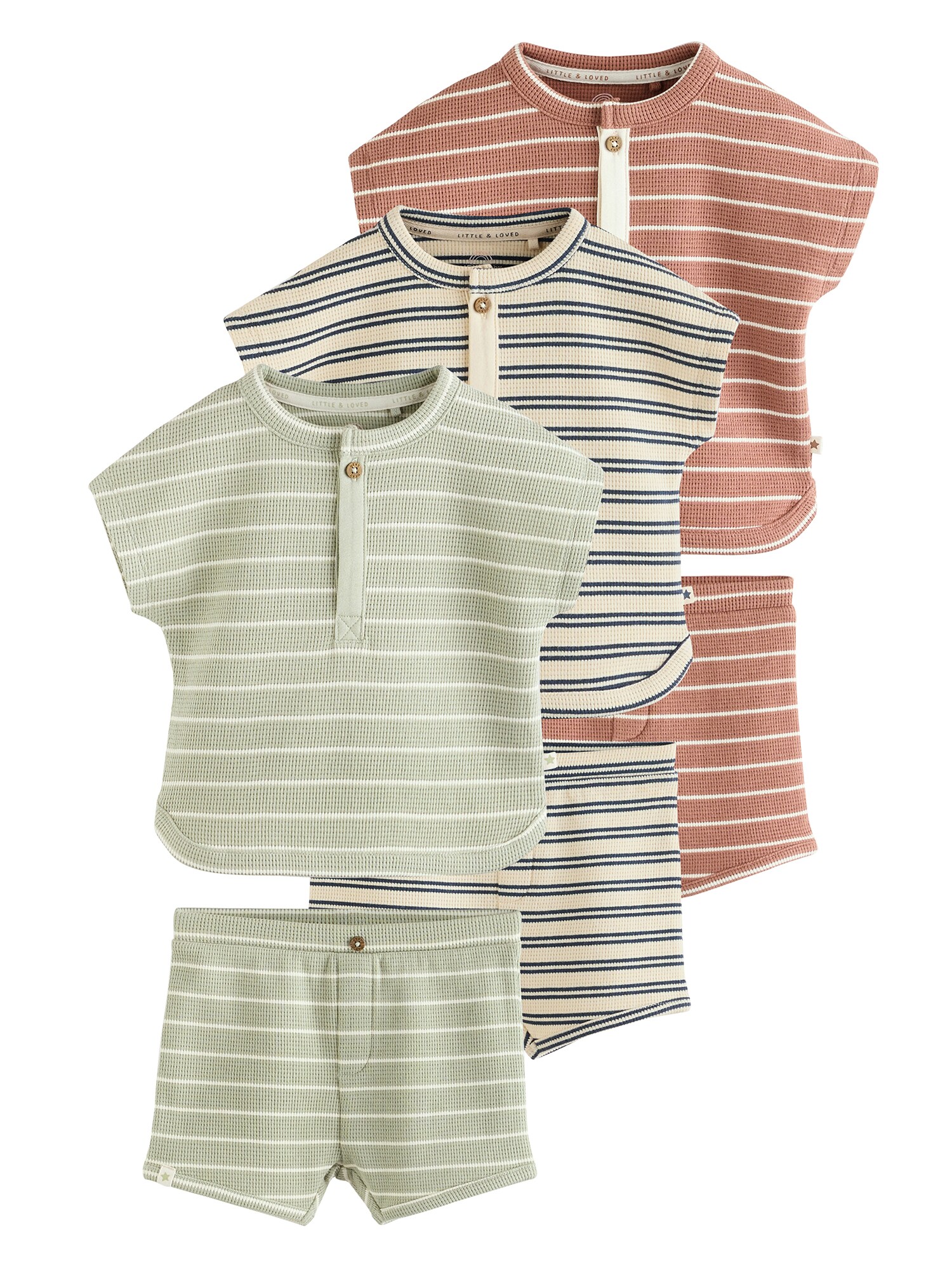 Next Set  bej / verde deschis / roșu pastel / alb