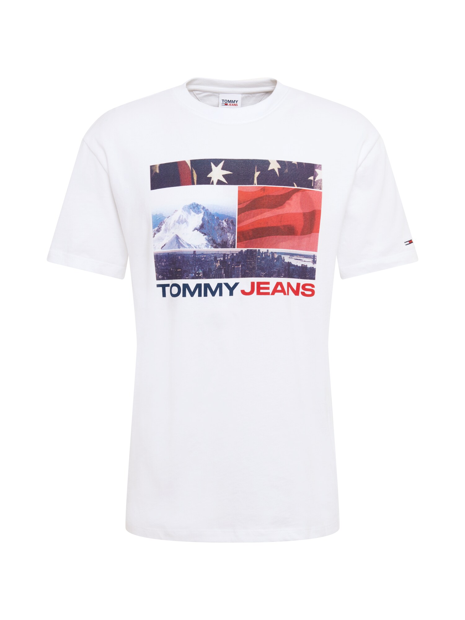 Tommy Jeans Marškinėliai  balta / raudona / mėlyna