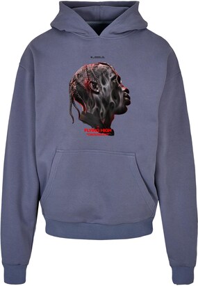 MT Upscale Sweatshirt ‘Flying High’ Duifblauw / Lichtgrijs / Lichtrood / Zwart