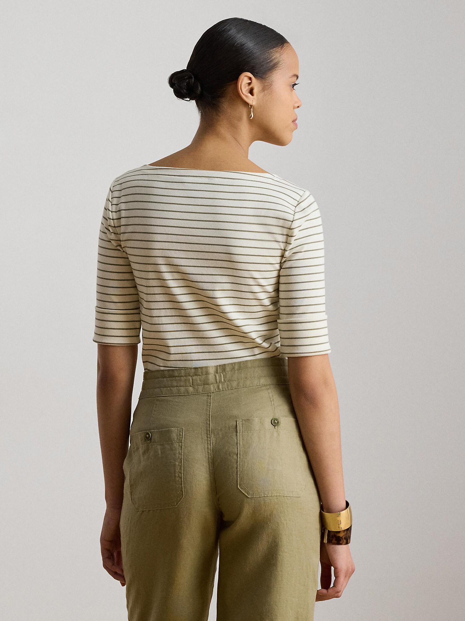Lauren Ralph Lauren Camiseta crema / oliva – imagen 3