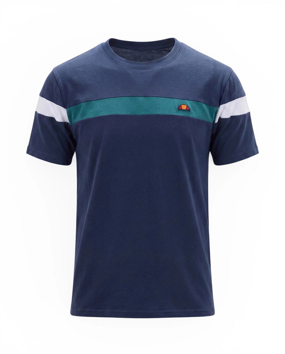 T-shirt 'Caserio' marinblå / cyanblå