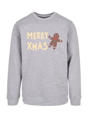 F4NT4STIC Sweatshirt ‘Gingerbread Lebkuchen’ Grijs / Gemengde kleuren