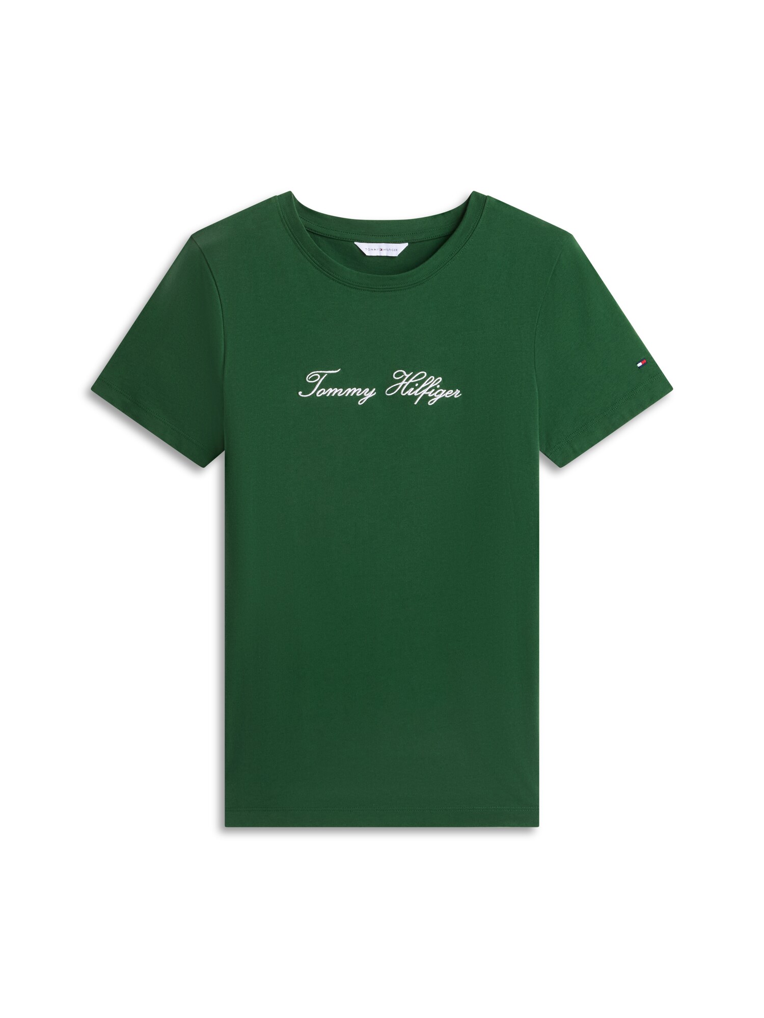 TOMMY HILFIGER Tričko  zelená / biela