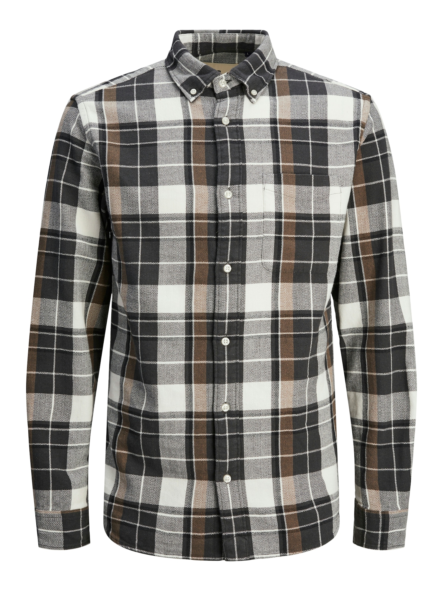JACK & JONES Cămașă JPRBLUBrook  maro / gri / negru / alb