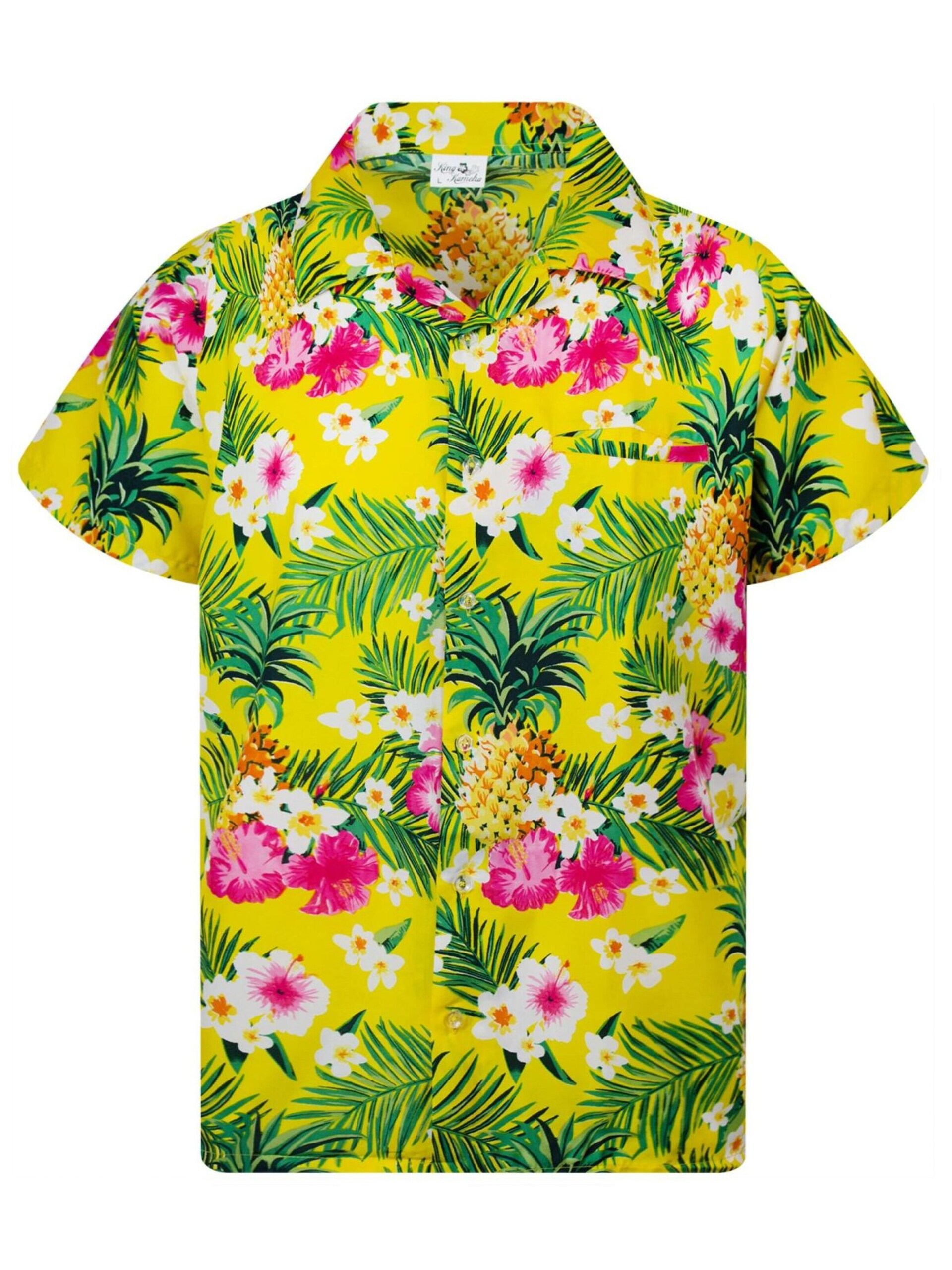 King Kameha T-shirt 'Pineapple Flowers' herr