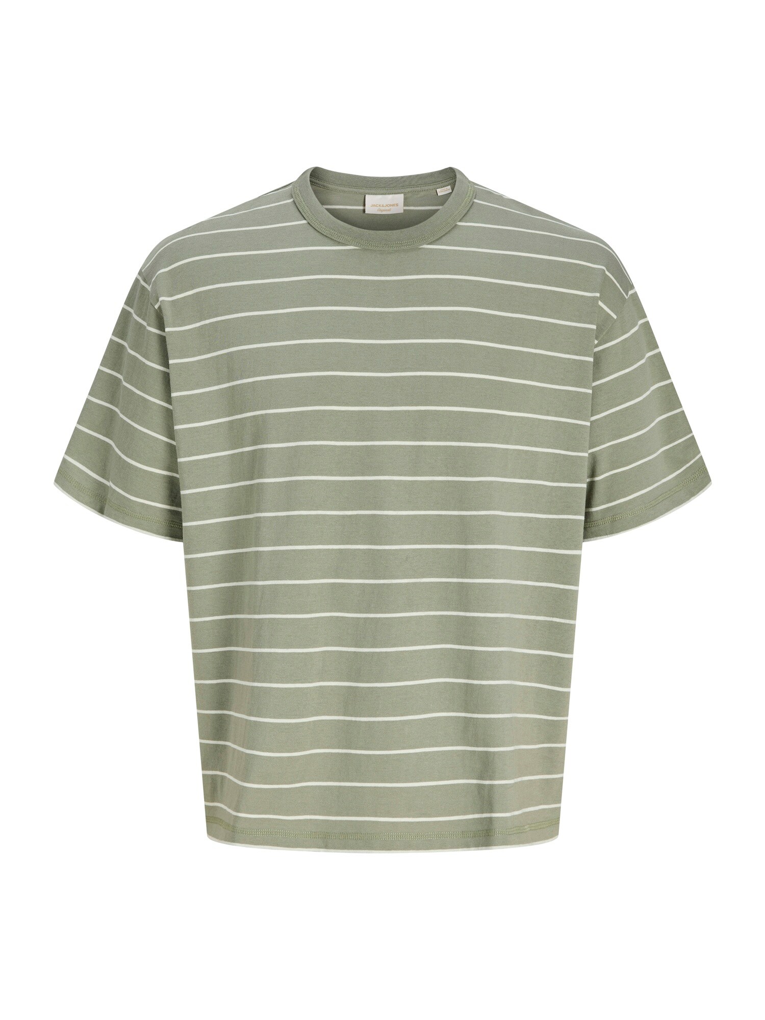 Jack & Jones Plus Tricou 'JORSAVONA'  verde jad / alb
