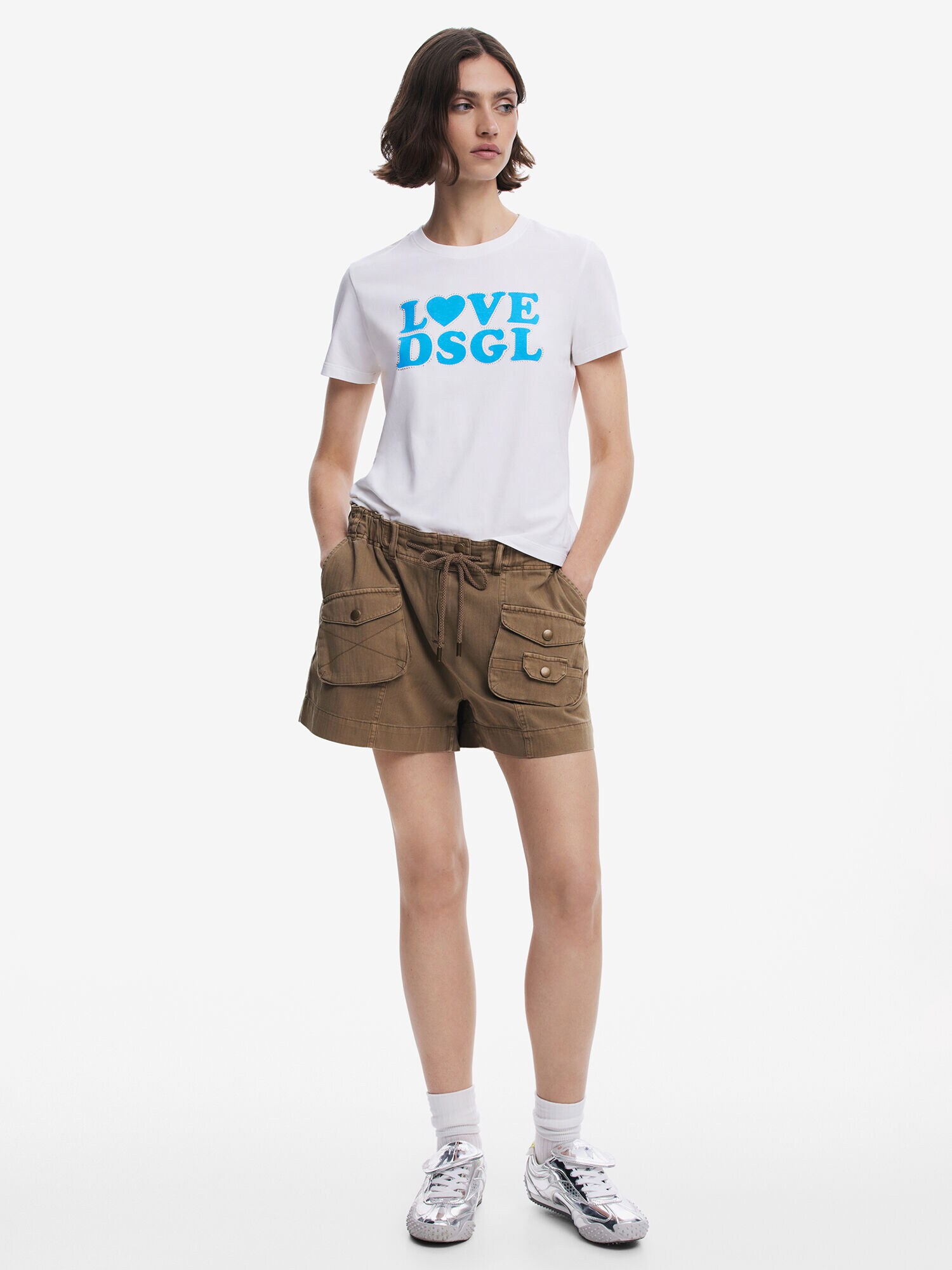 Desigual Cargo nadrágok  olíva termék 2. képe