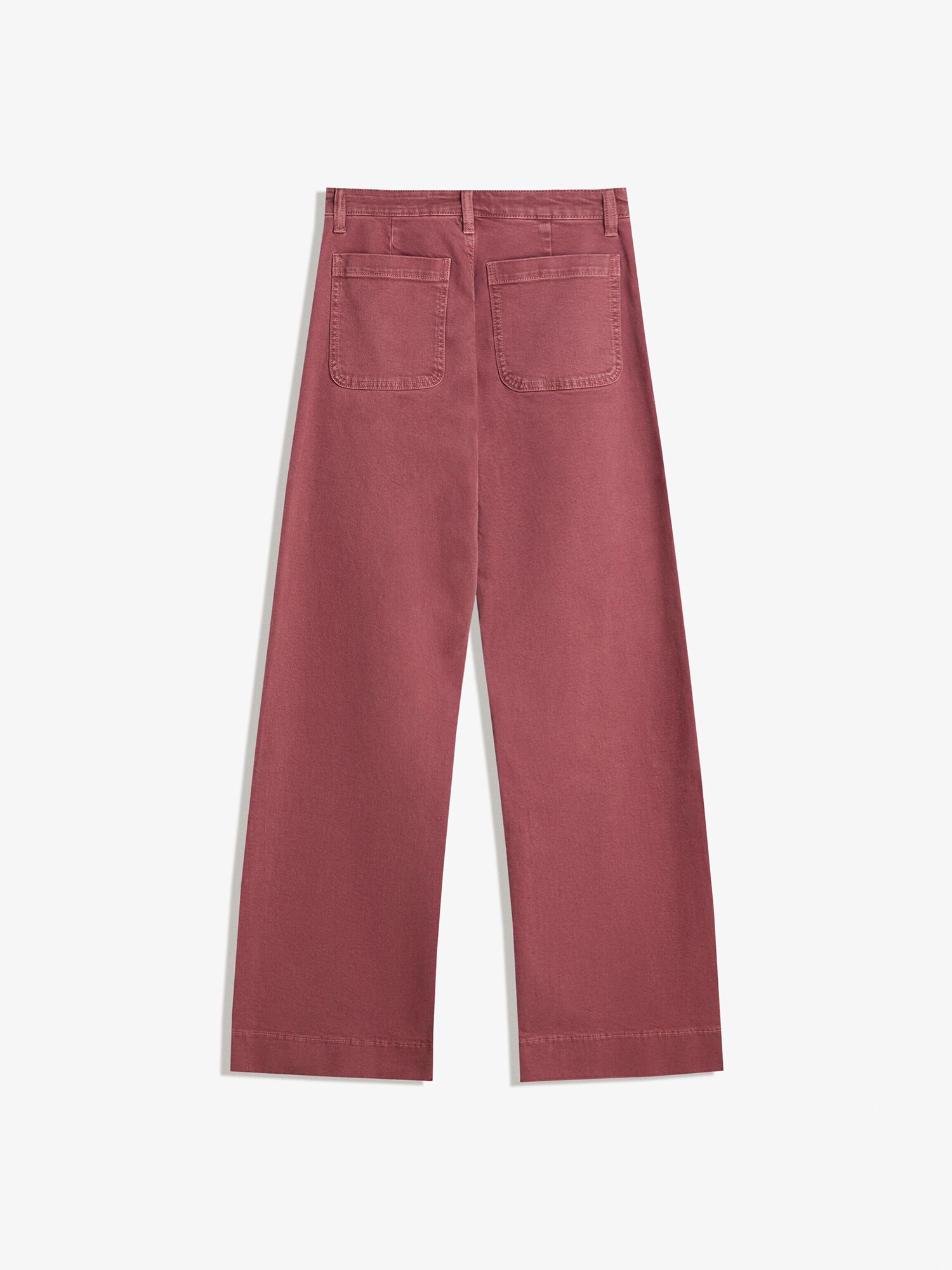 Bershka Džínsy bordová (obrázok 5)