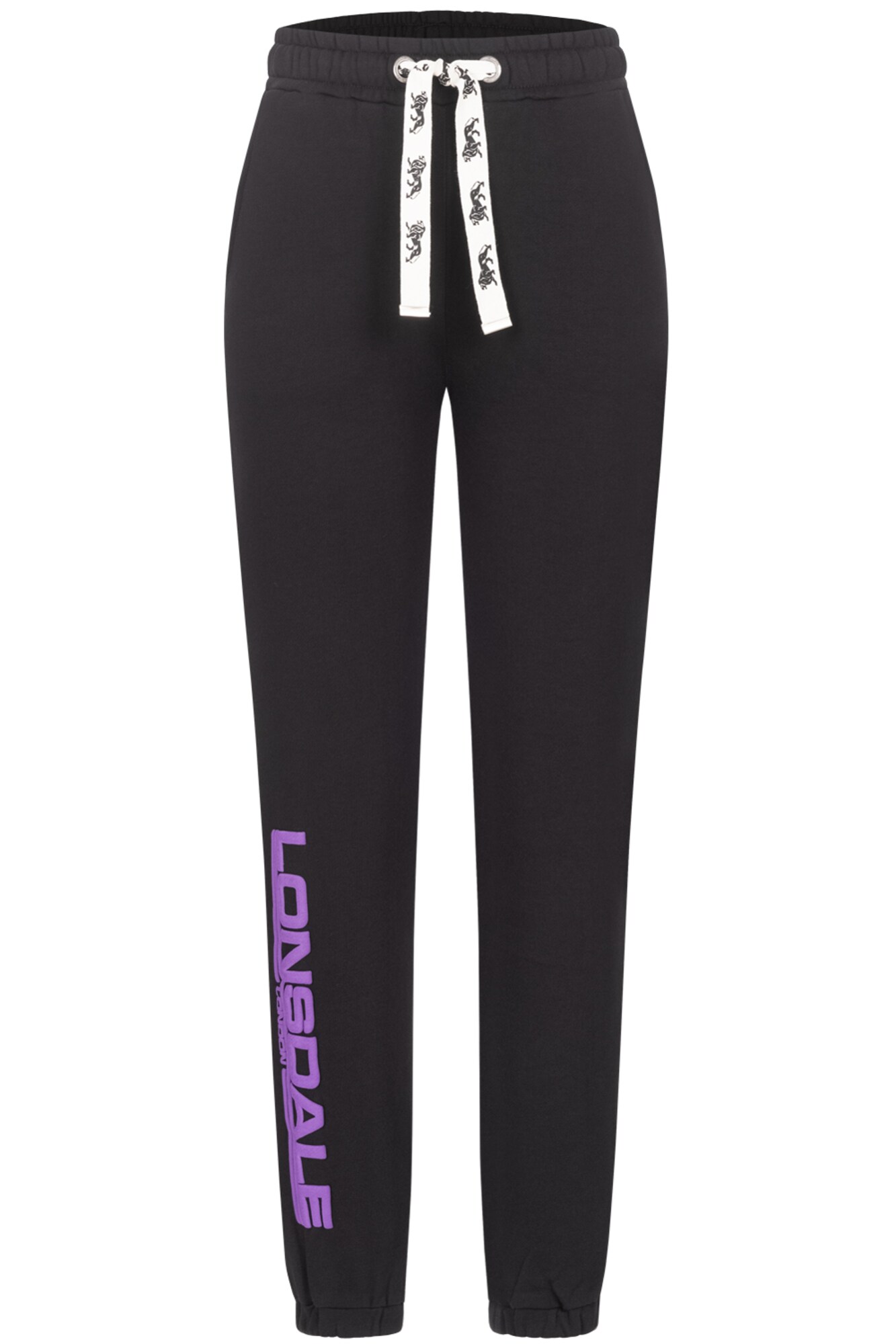 LONSDALE Pantalón 'Fillyside' lila / negro