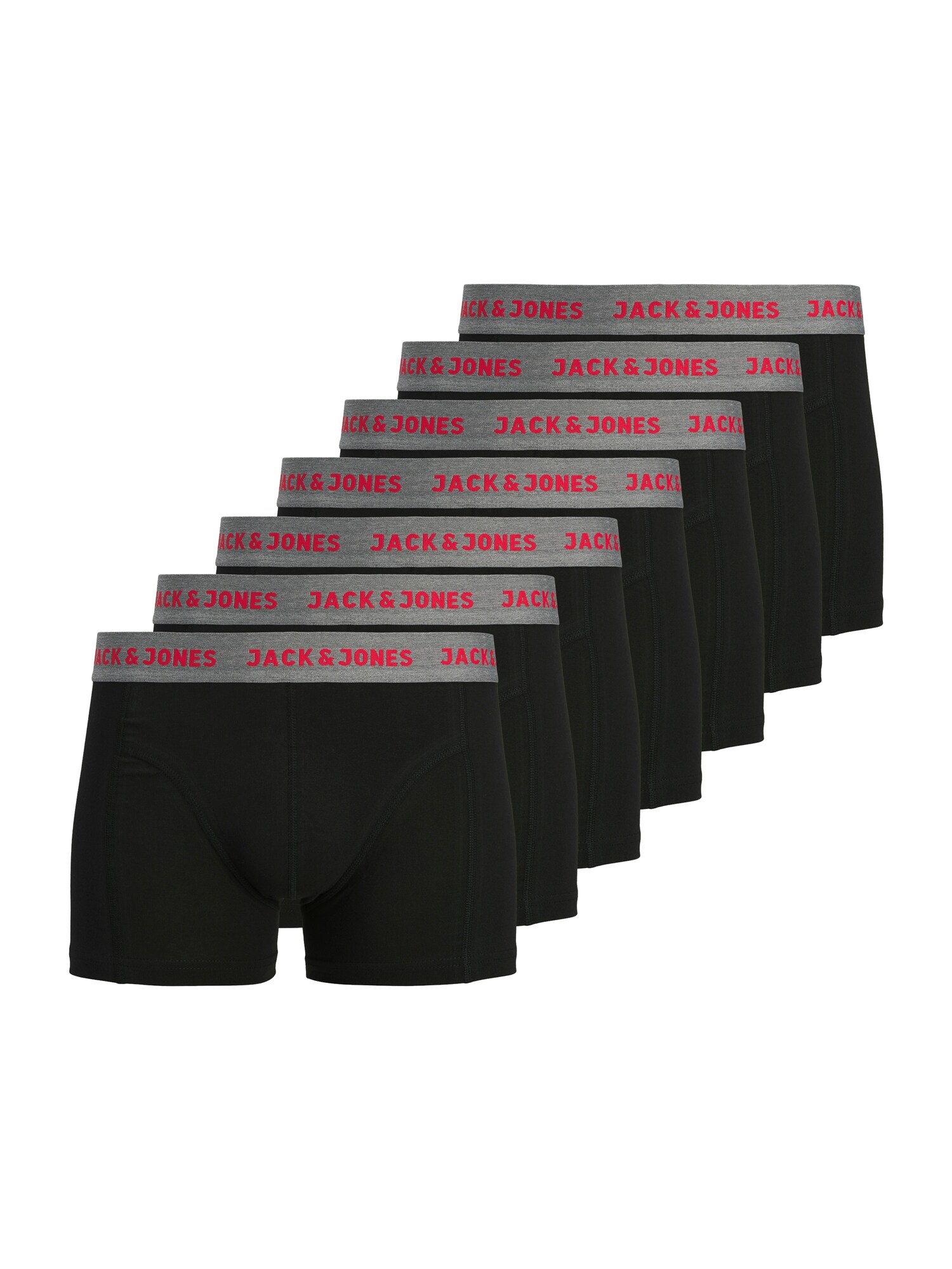 JACK &amp; JONES Calzoncillo boxer  gris / rojo / negro
