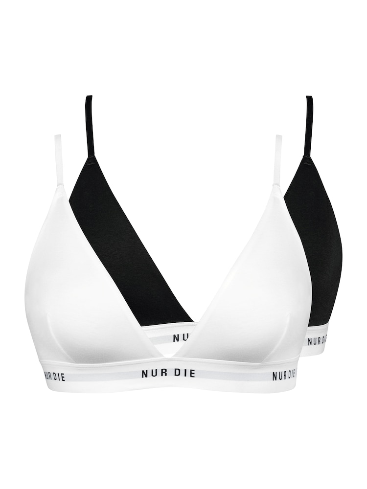 Nur Die BH 'Sportiv' Damen Größe 100 schwarz / weiß