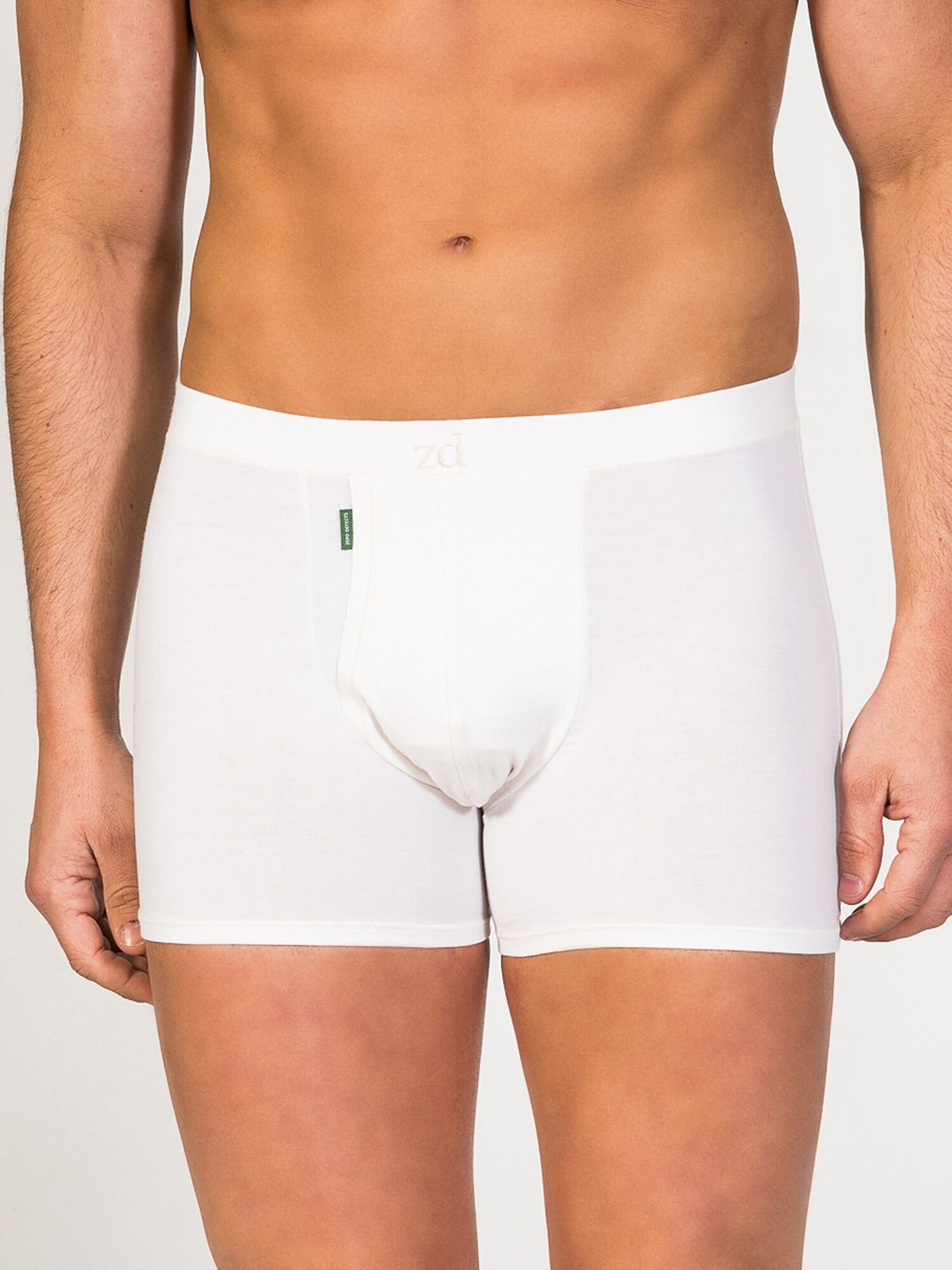 zd ZERO DEFECTS Calzoncillo boxer 'Heracles Soy fiber' blanco natural