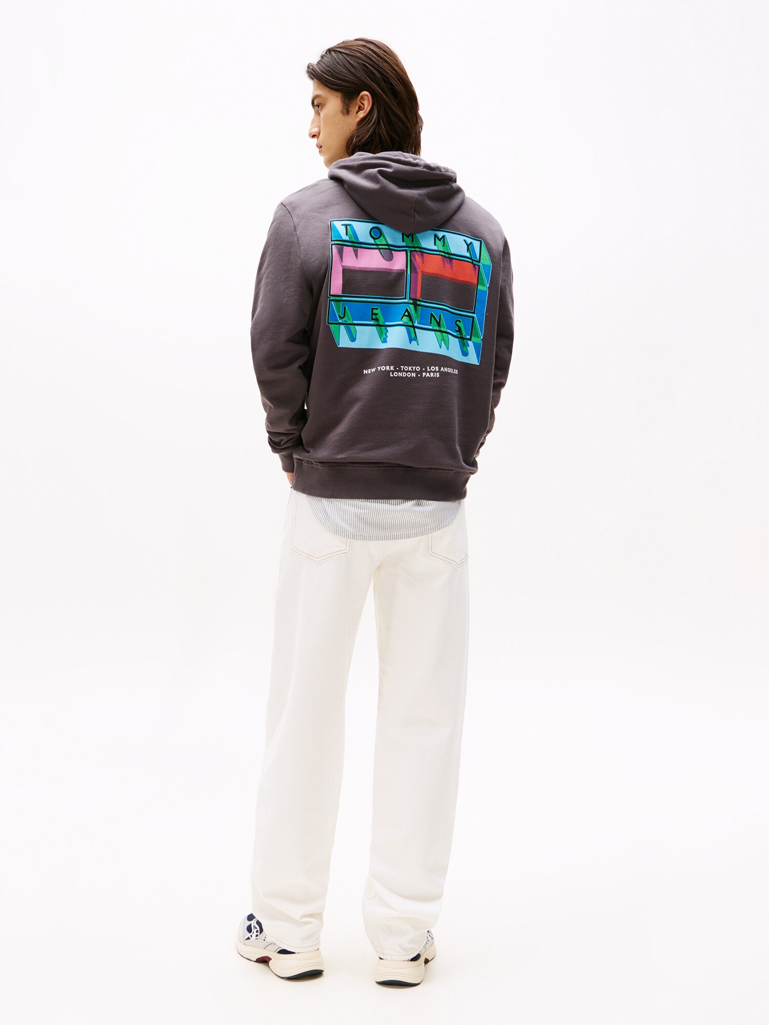 Tommy Jeans Mikina svetlomodrá / ružová / červená / čierna (obrázok 3)
