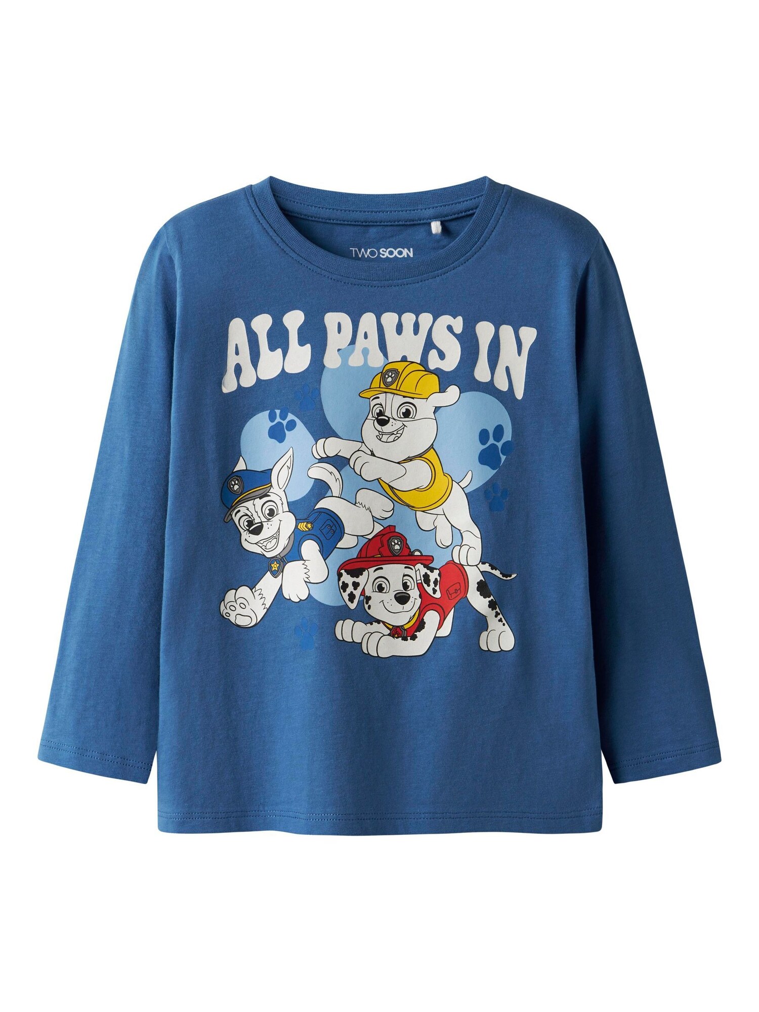 TWO SOON Tricou Paw Patrol  albastru regal / albastru deschis / roșu / alb murdar