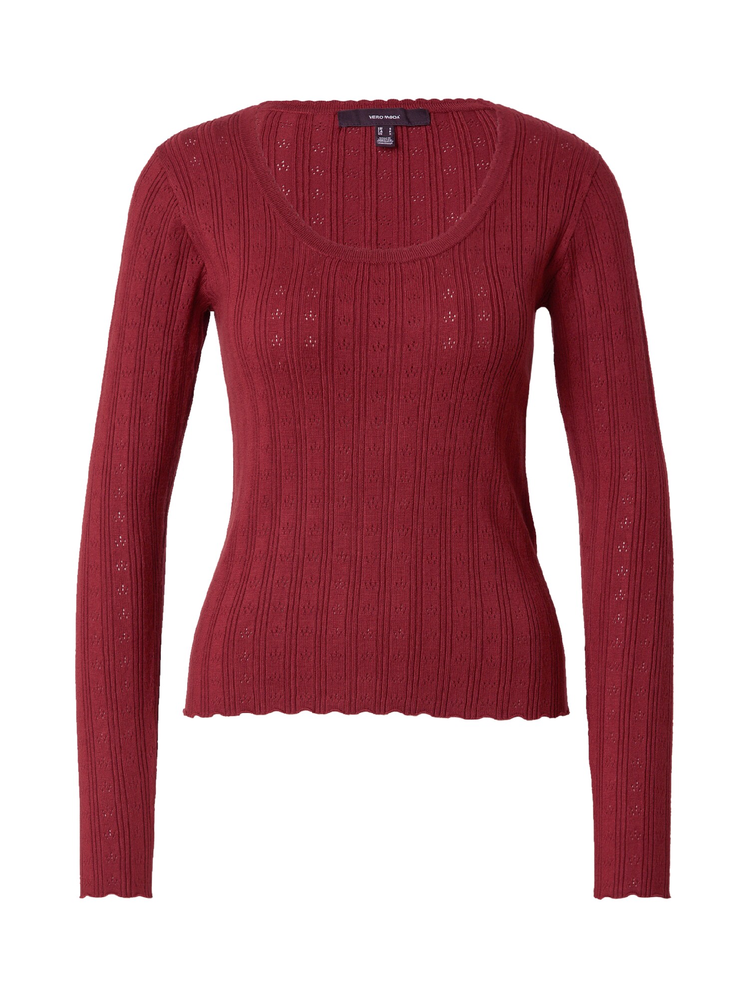 VERO MODA Pulover VMWILLOW   roşu închis