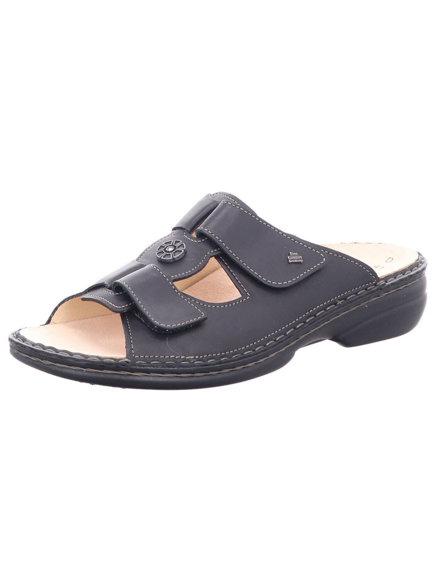 Finn Comfort Pantolette Damen 02558 014099 Echtleder In Schwarz