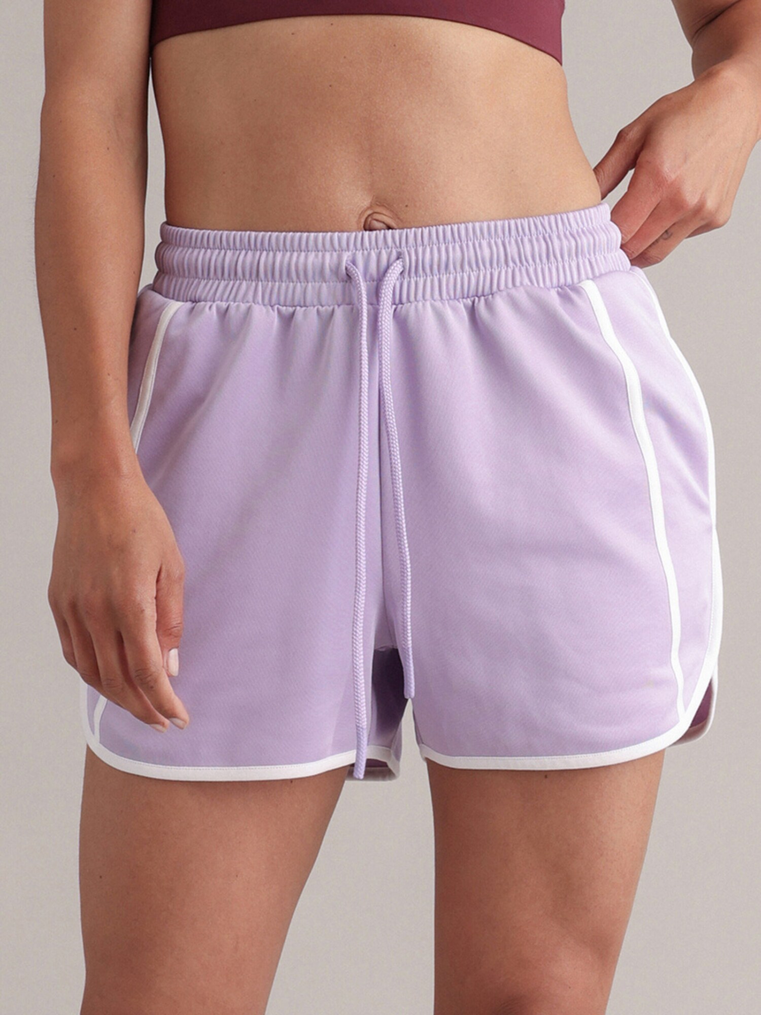 Hey Honey Pantalón deportivo 'Track Shorts'  lila / blanco