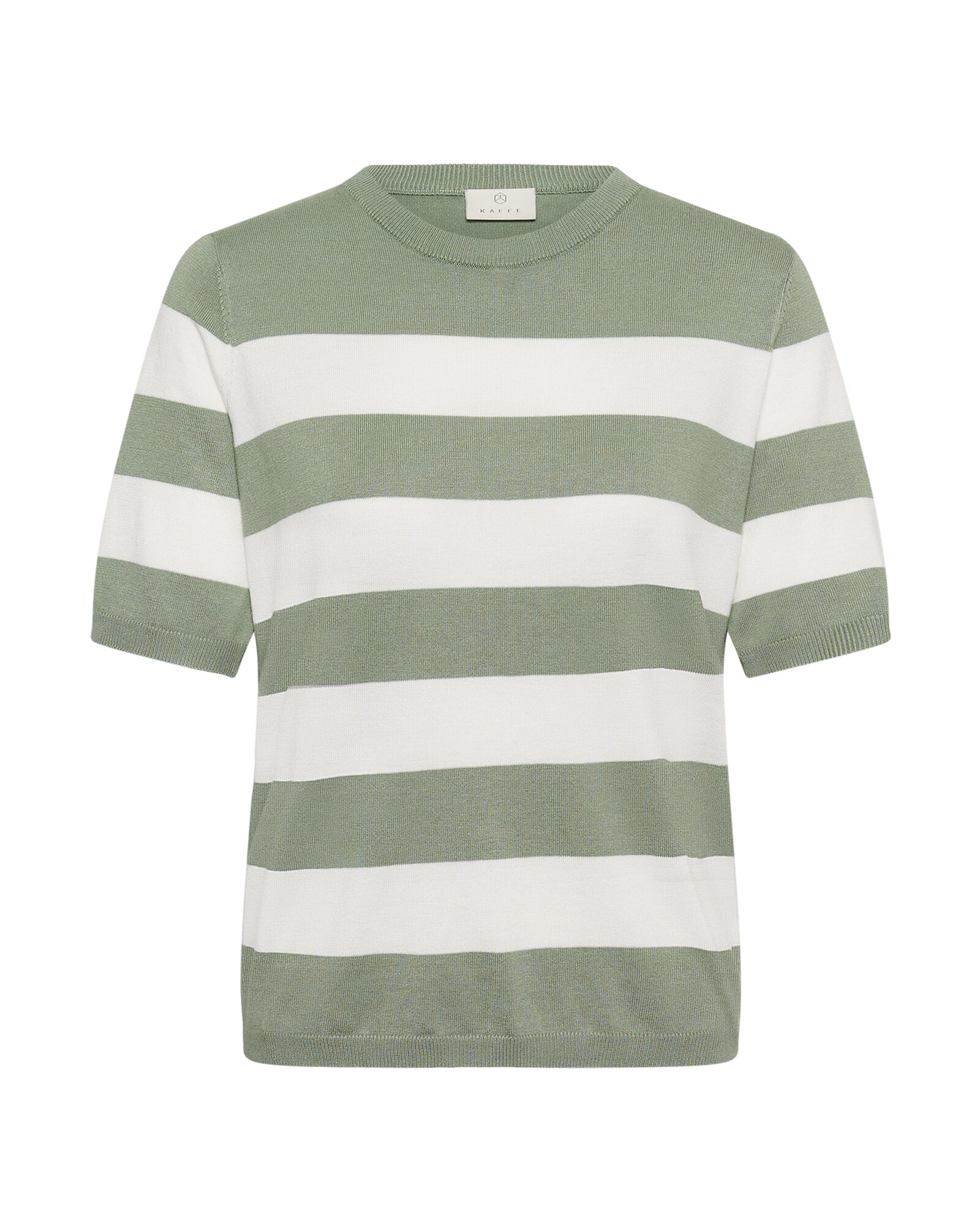 Kaffe Pulover Lizza  verde pastel / alb natural