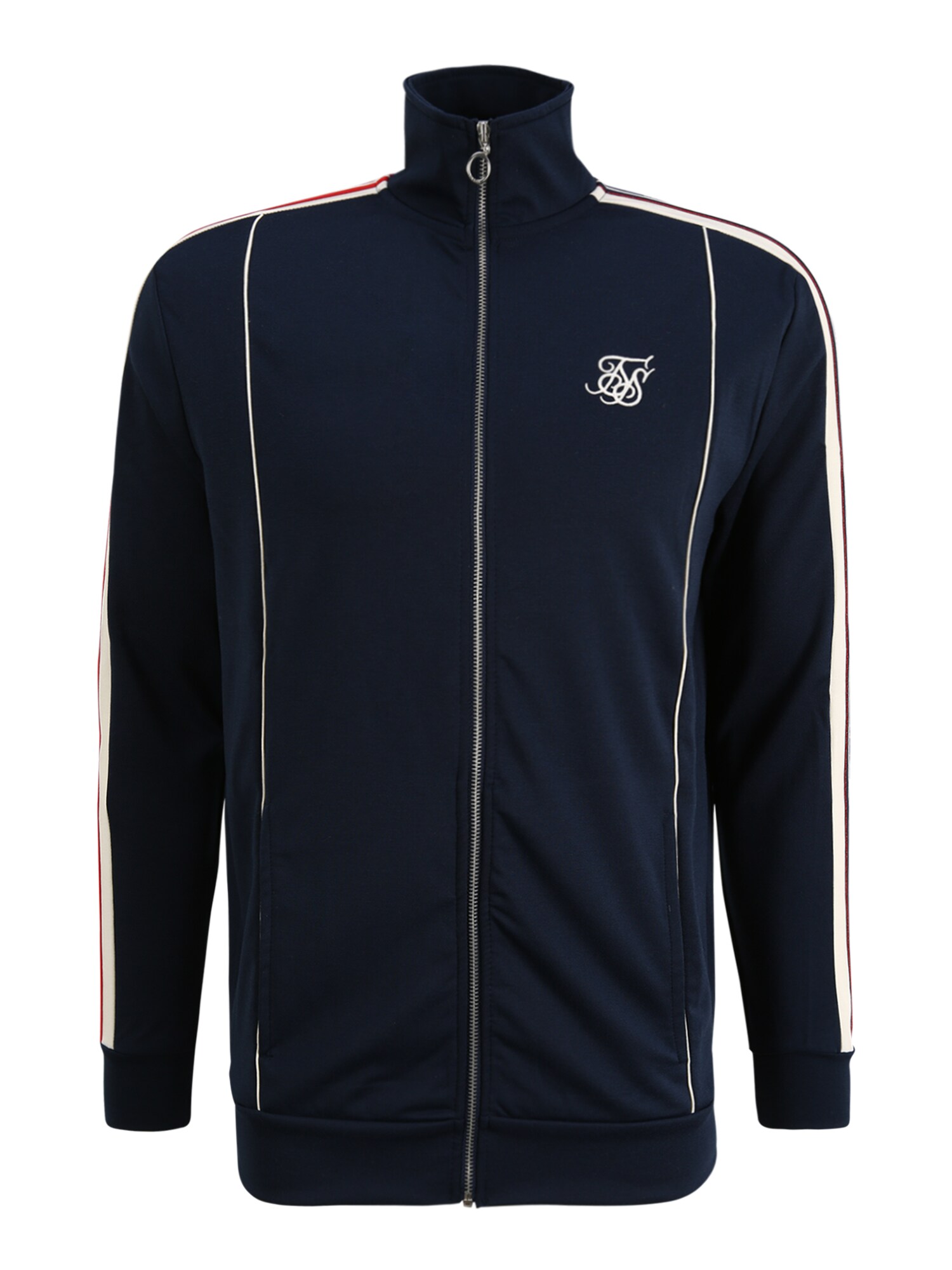 SikSilk Džemperis  raudona / tamsiai mėlyna / balta