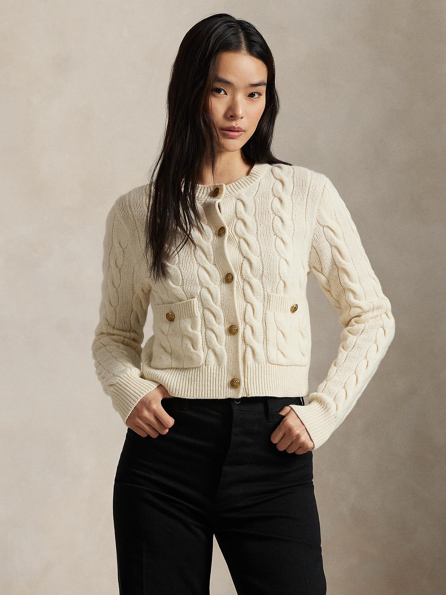 Polo Ralph Lauren Cárdigan crema – imagen 3