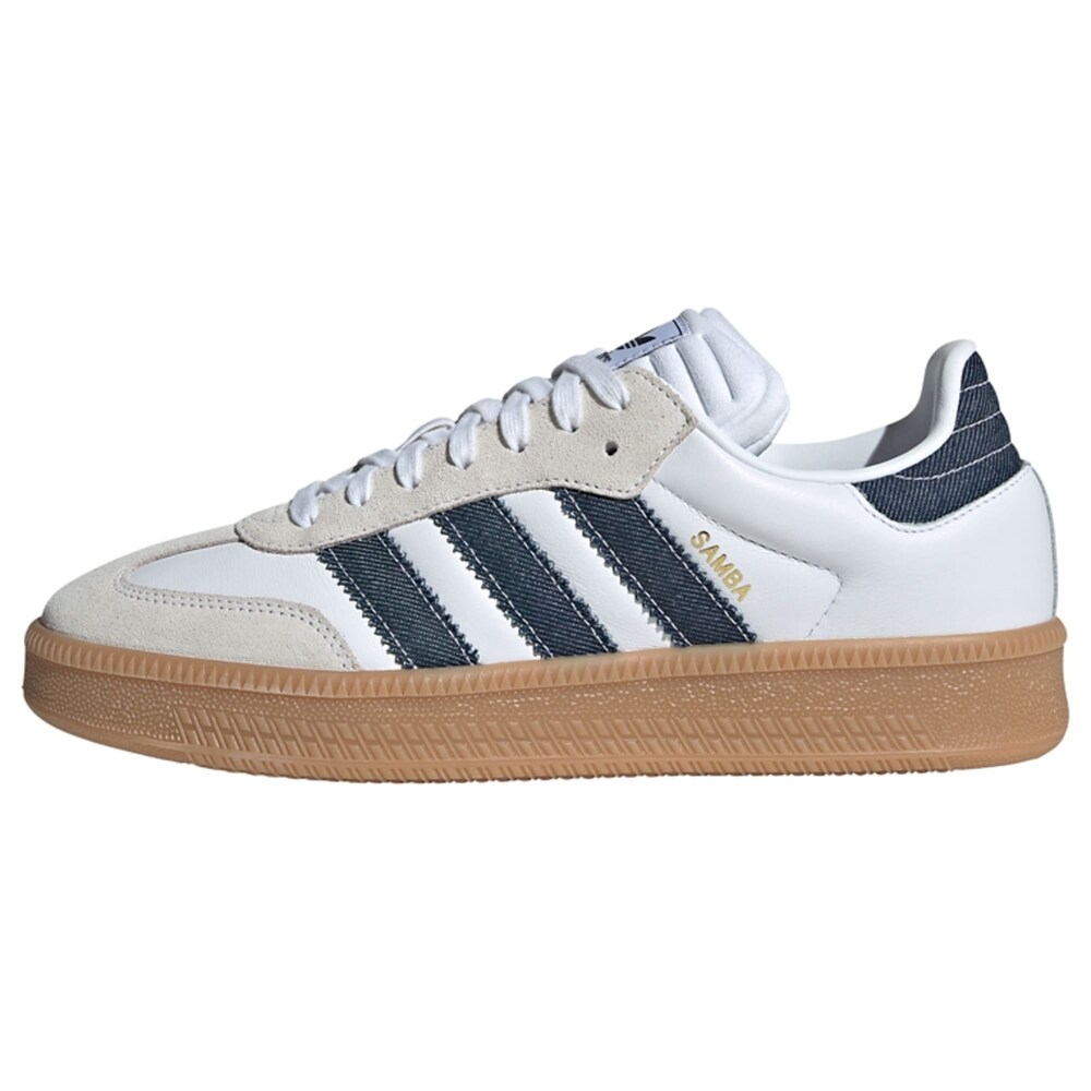 ADIDAS ORIGINALS Sneaker 'Samba XLG' Herren Größe 43/43.5 beige / blue denim / gold / weiß
