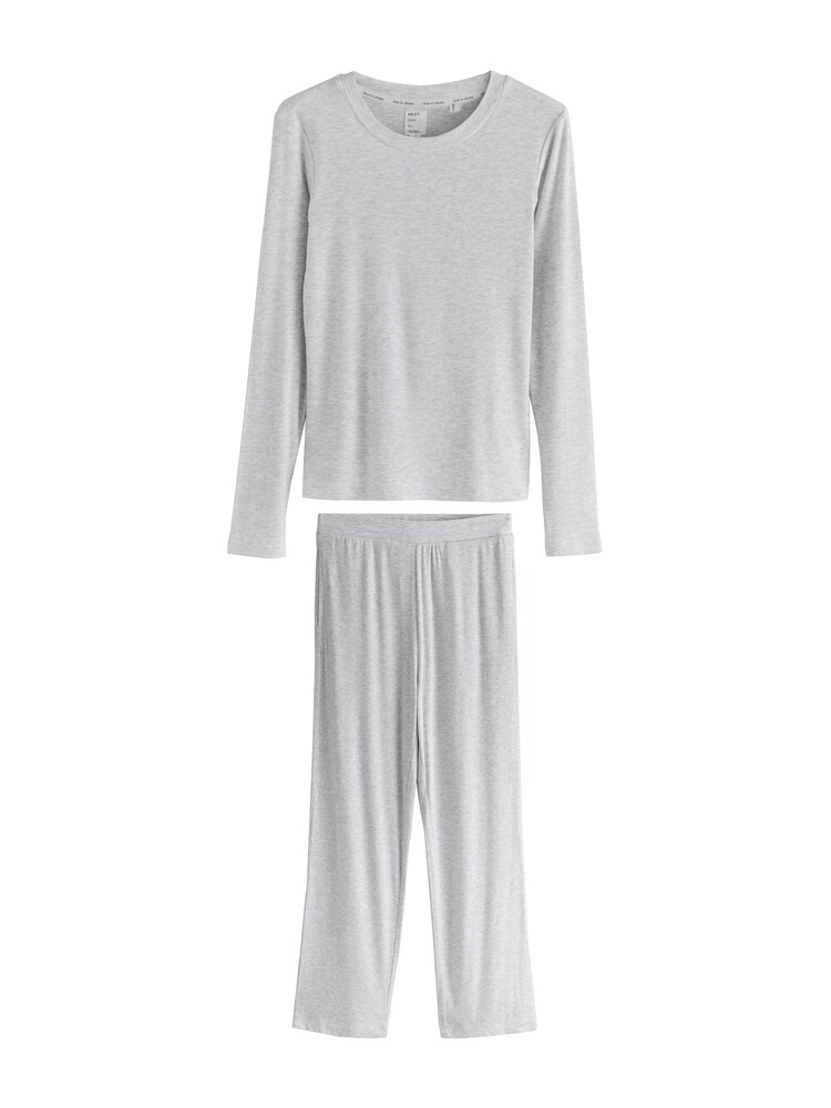 Next Pyjama Damen Größe S hellgrau Winterkleid