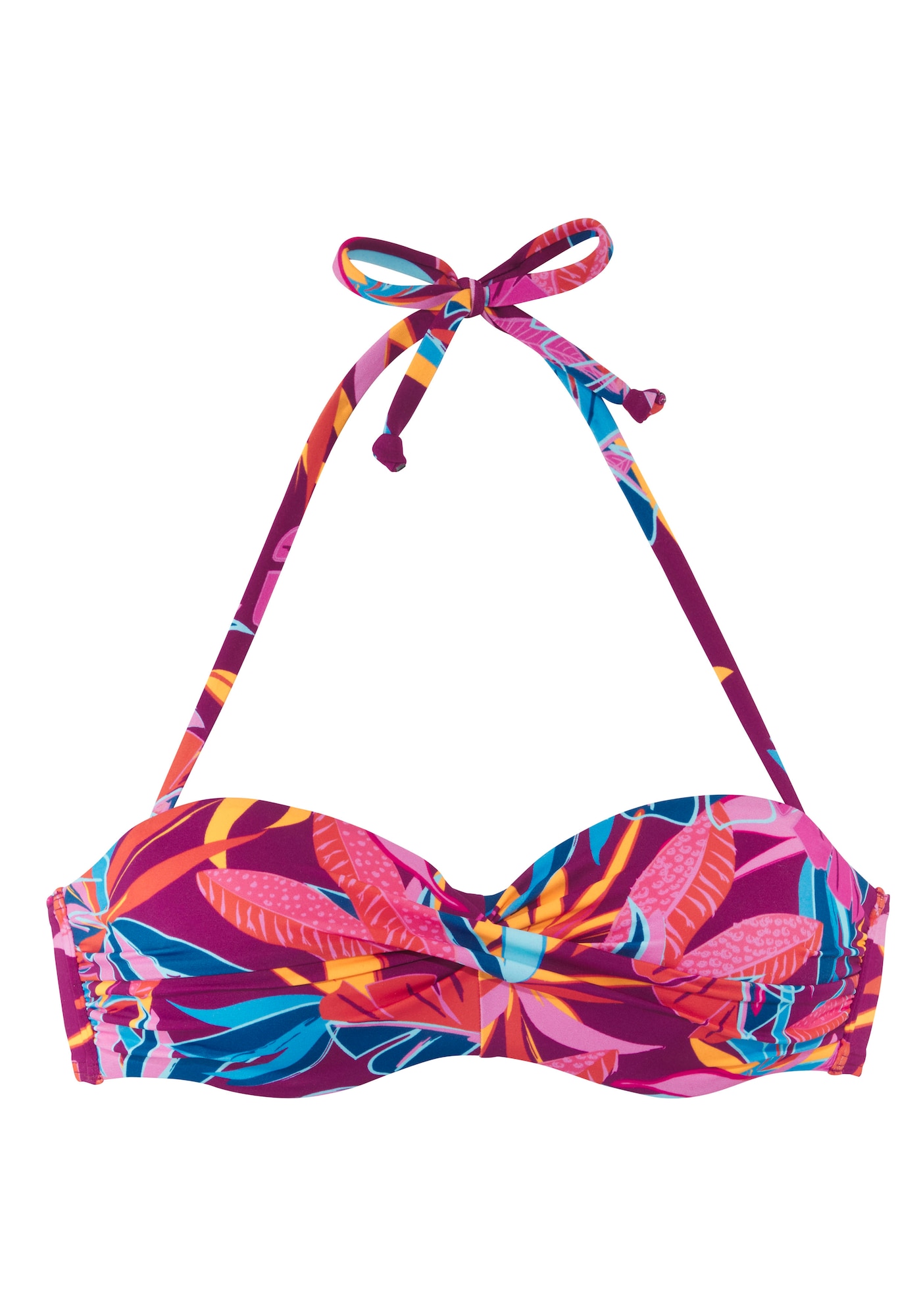 BUFFALO Sutien costum de baie  albastru / galben / mov zmeură / roz