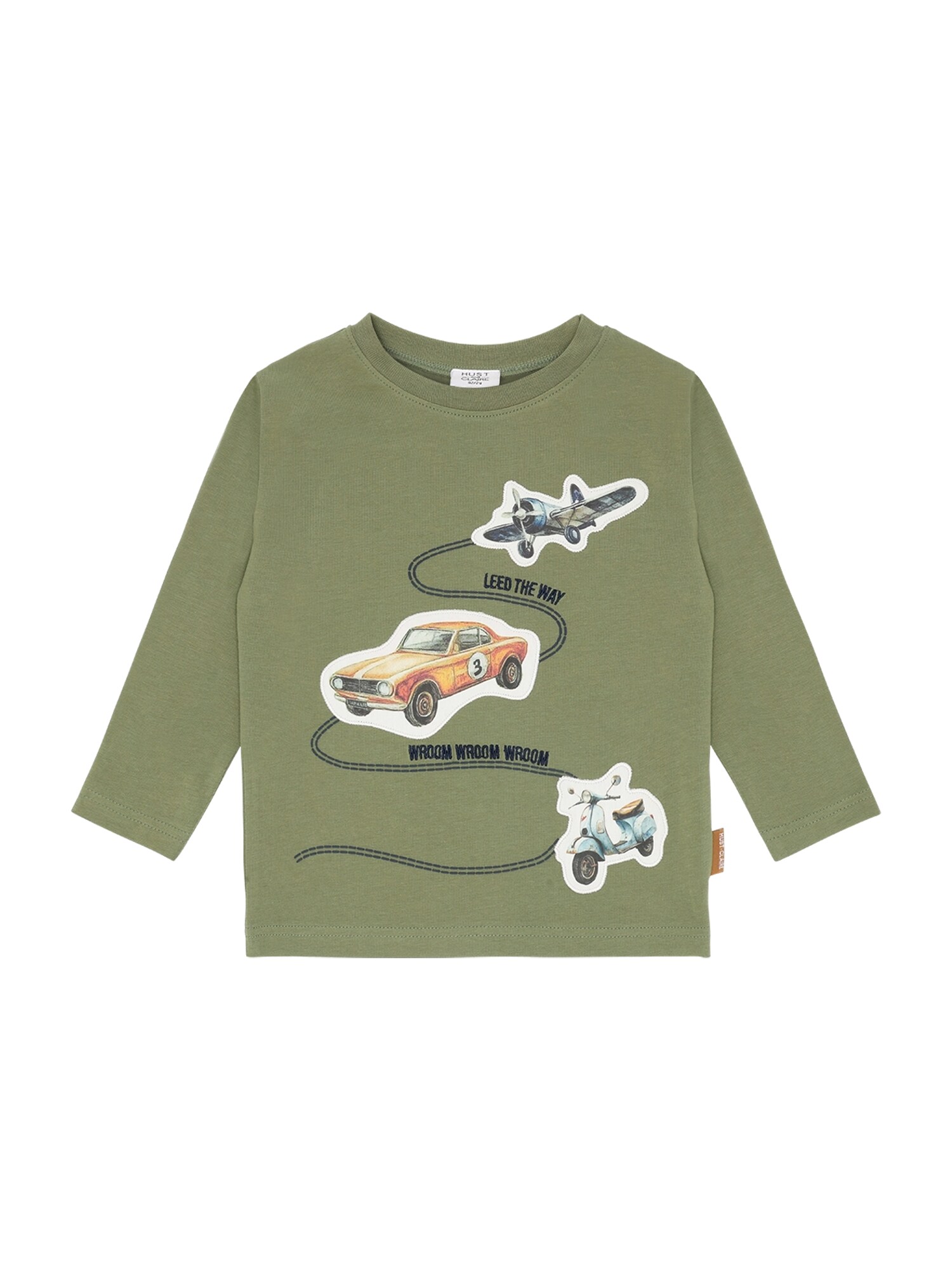 Hust & Claire Tricou 'Anton Retro Road'  albastru închis / oliv / portocaliu deschis / alb