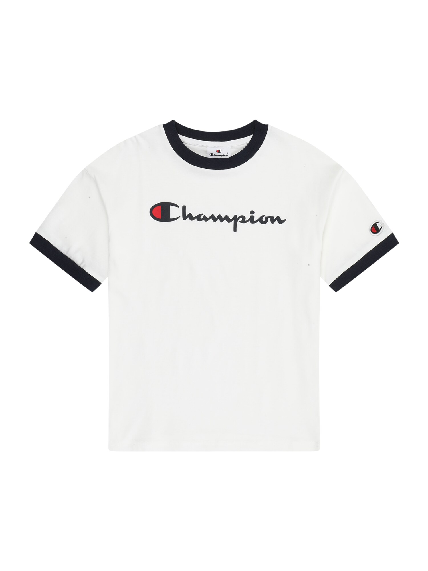 Champion Authentic Athletic Apparel Tricou  negru / alb