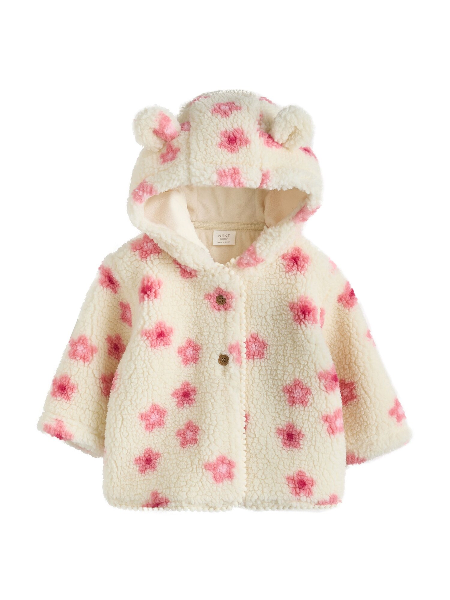 Next Fleece Jas Crème / Pink