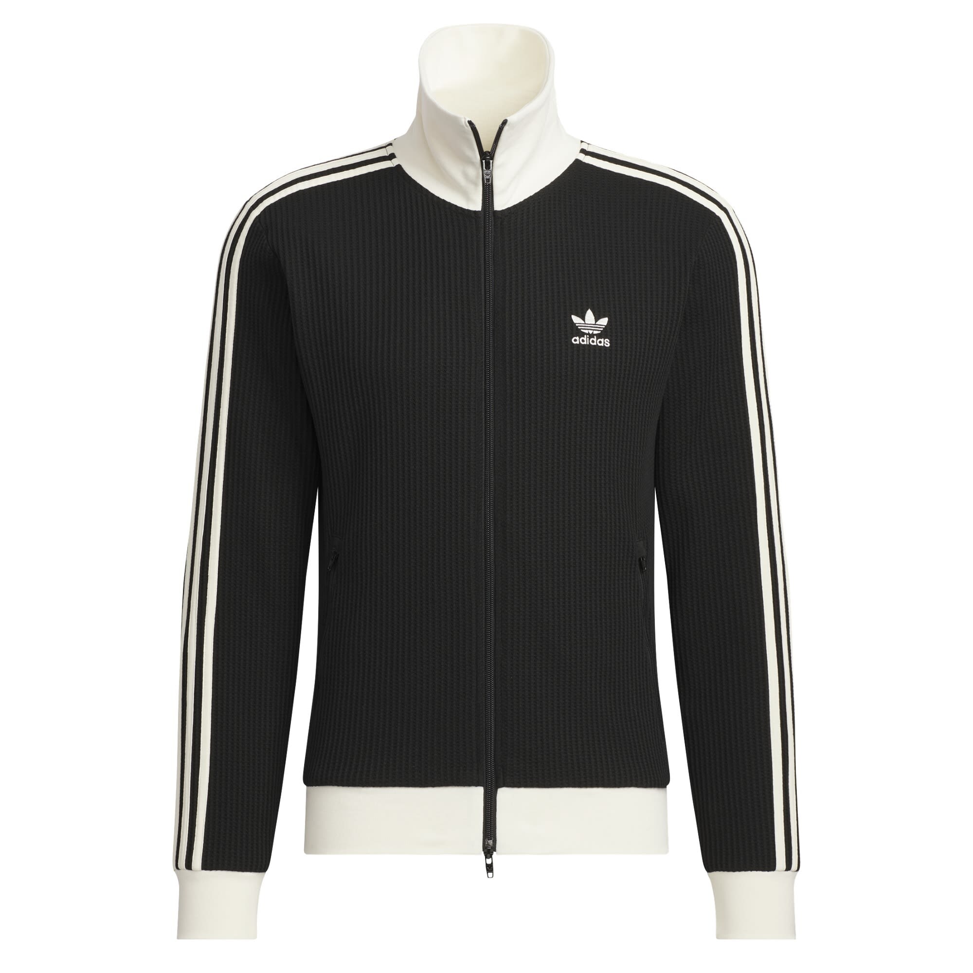 ADIDAS ORIGINALS Sudadera con cremallera 'Adicolor Classic'  negro / blanco lana