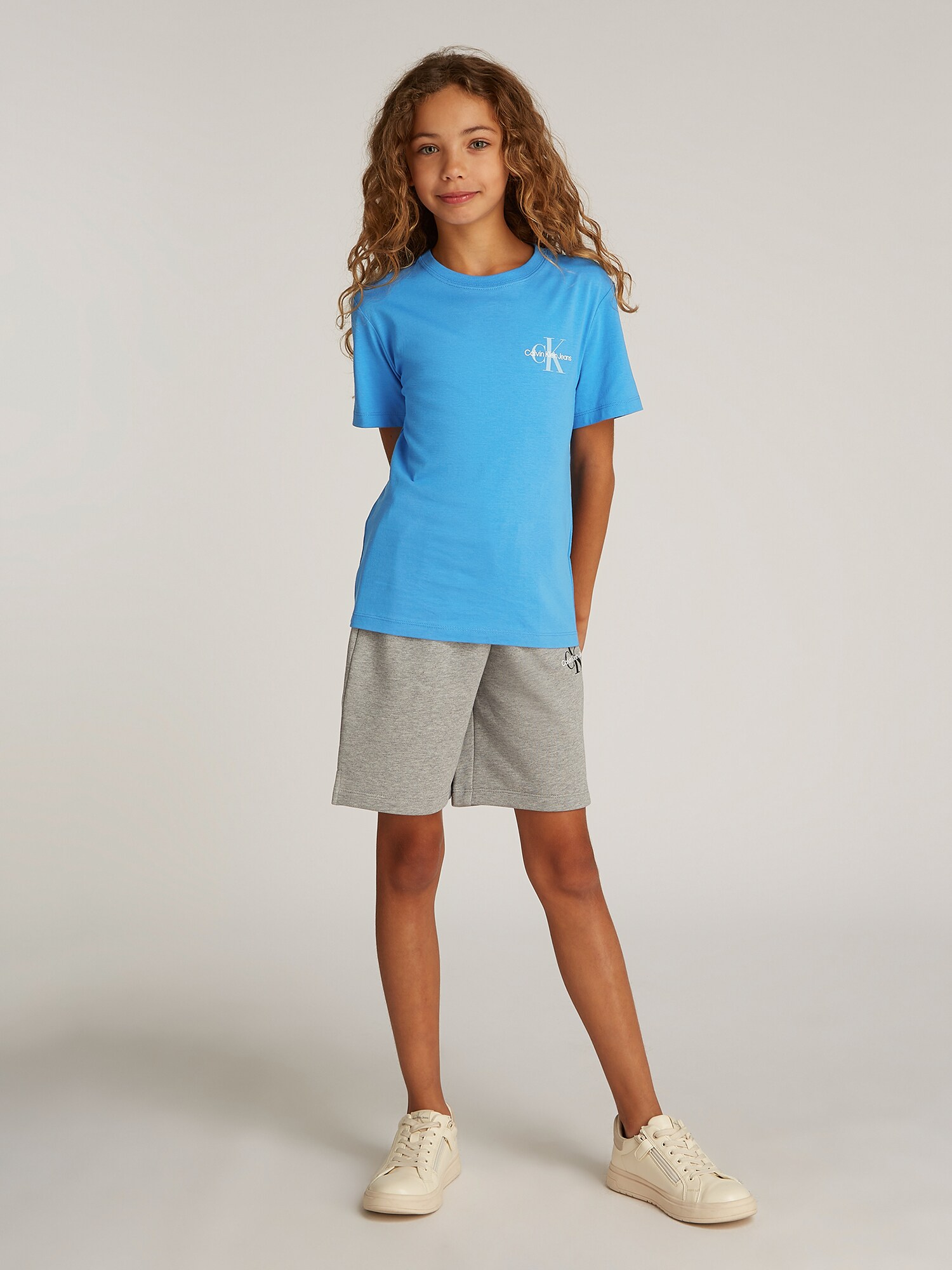 Calvin Klein Jeans Póló  azúr / szürke / fehér termék 2. képe