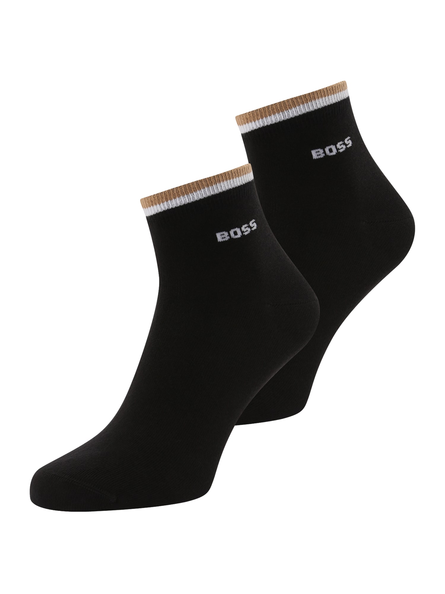 BOSS Șosete  negru / alb