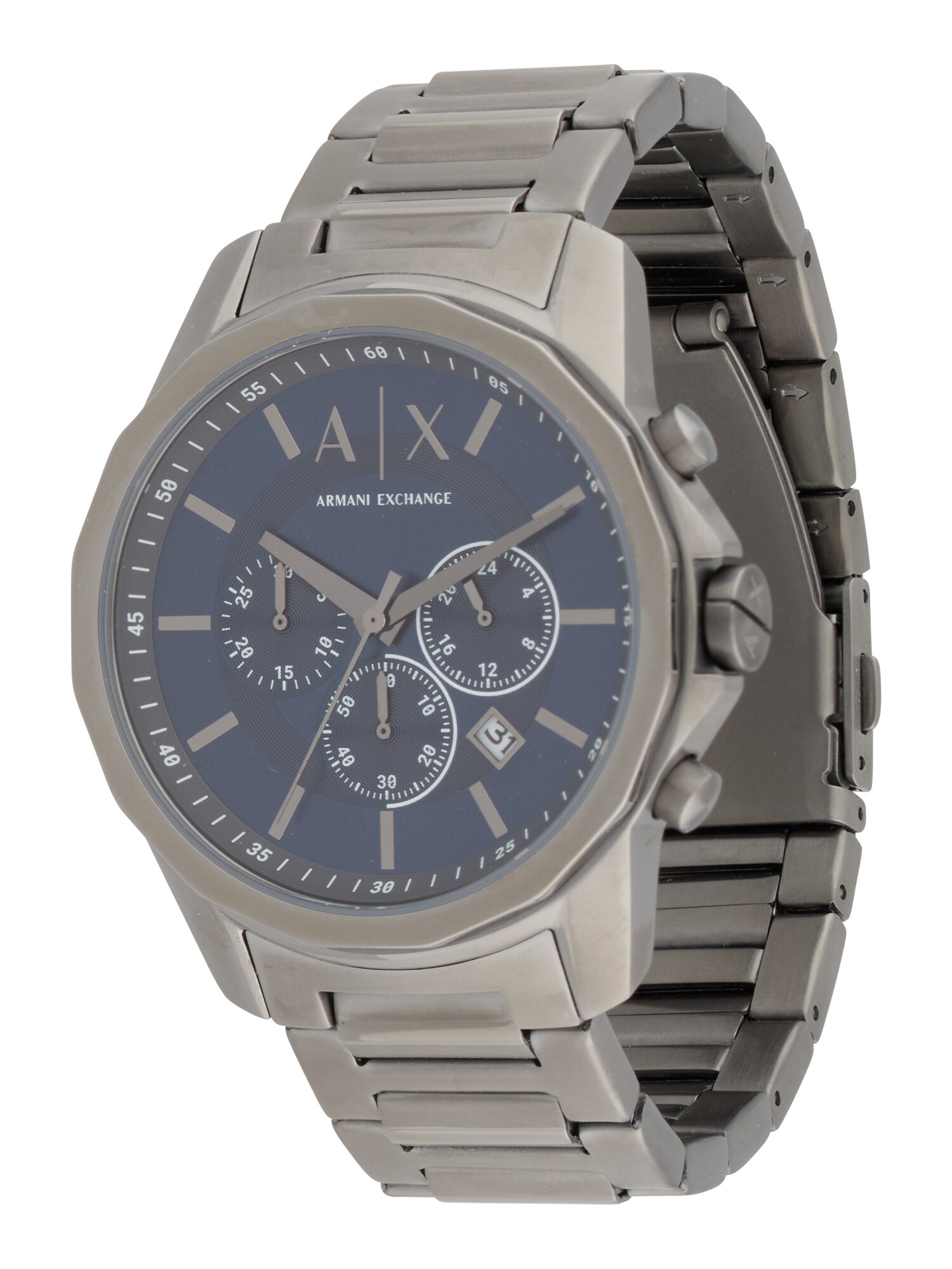 ARMANI EXCHANGE Ceas analogic  albastru / gri metalic / alb
