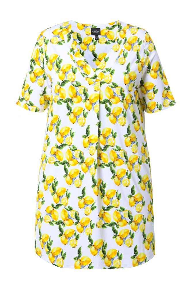 Ulla Popken Shirt Damen Größe 9XL/10XL zitronengelb / limette / naturweiß