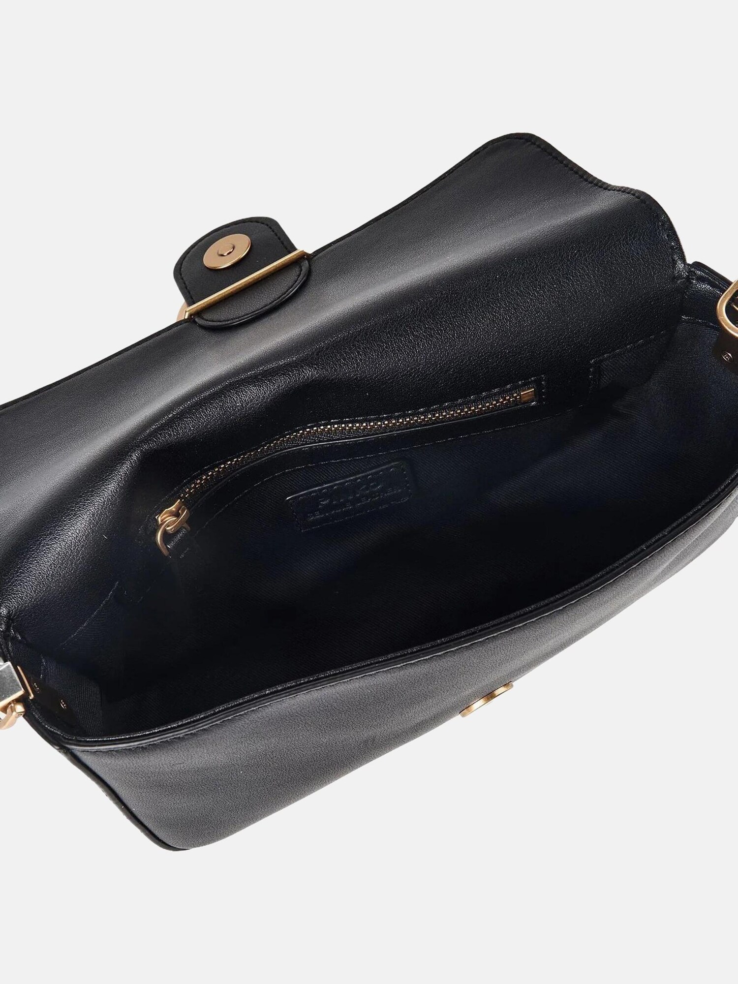 PINKO Bolso de mano 'PINKO LOVE ONE SLOUCHY MINI MZ.BC. VITELLO NEW BIKER BORSA'  negro