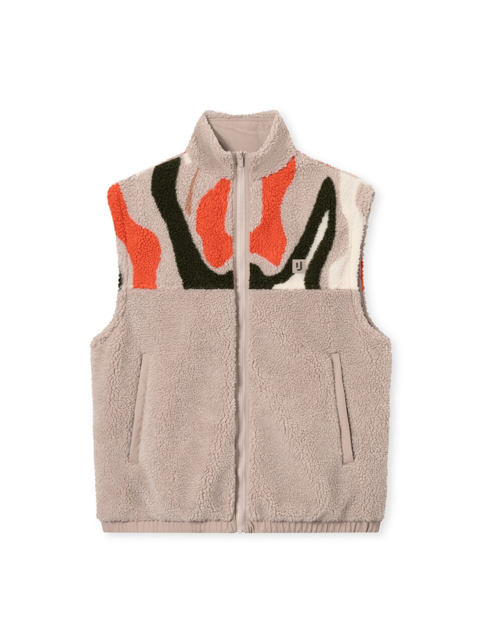 Väst 'Bryson' beige / kräm / oliv