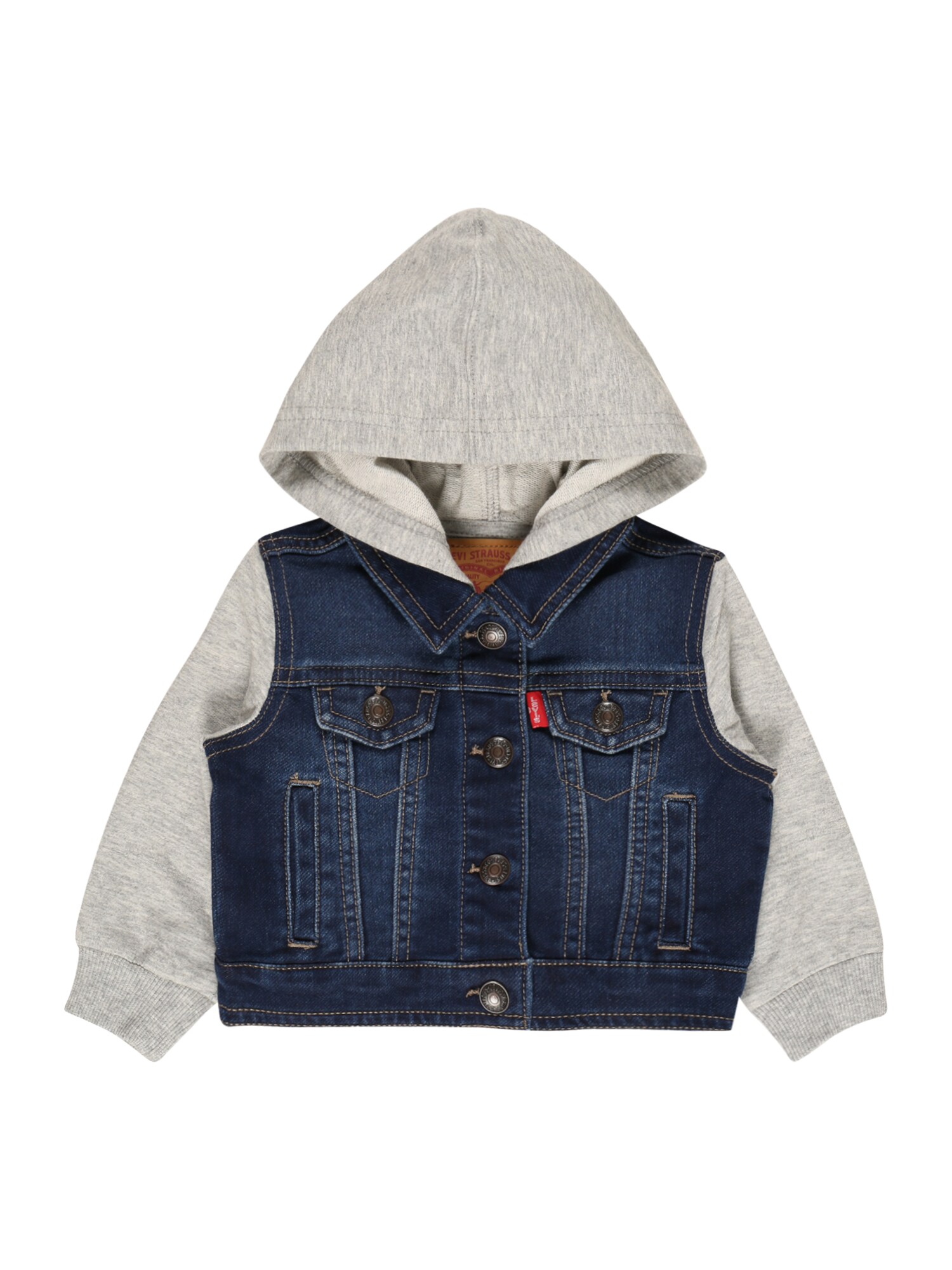 Levi's Kids Prechodná bunda  modrá denim / sivá melírovaná