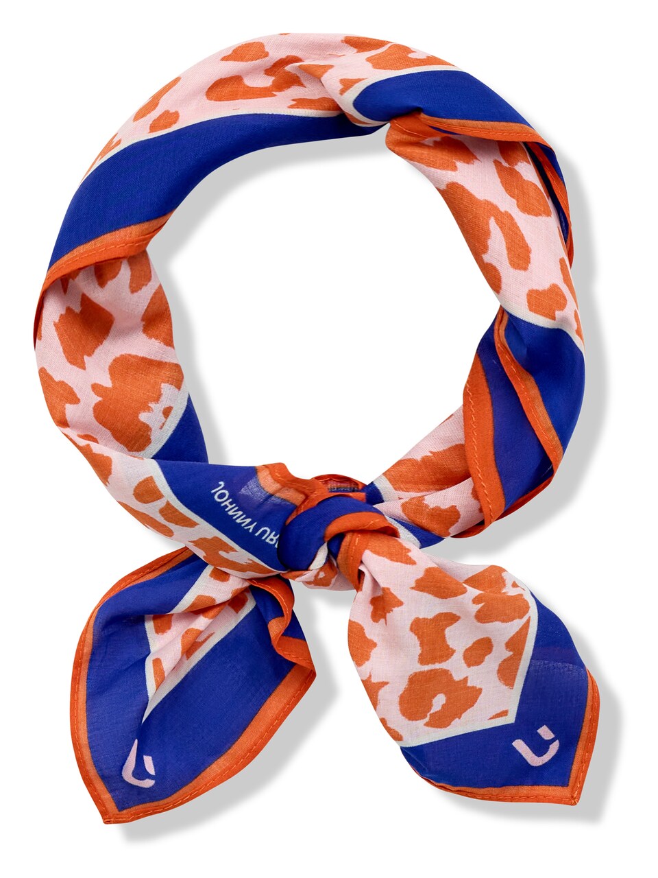 Scarf 'Erin' indigo / korall