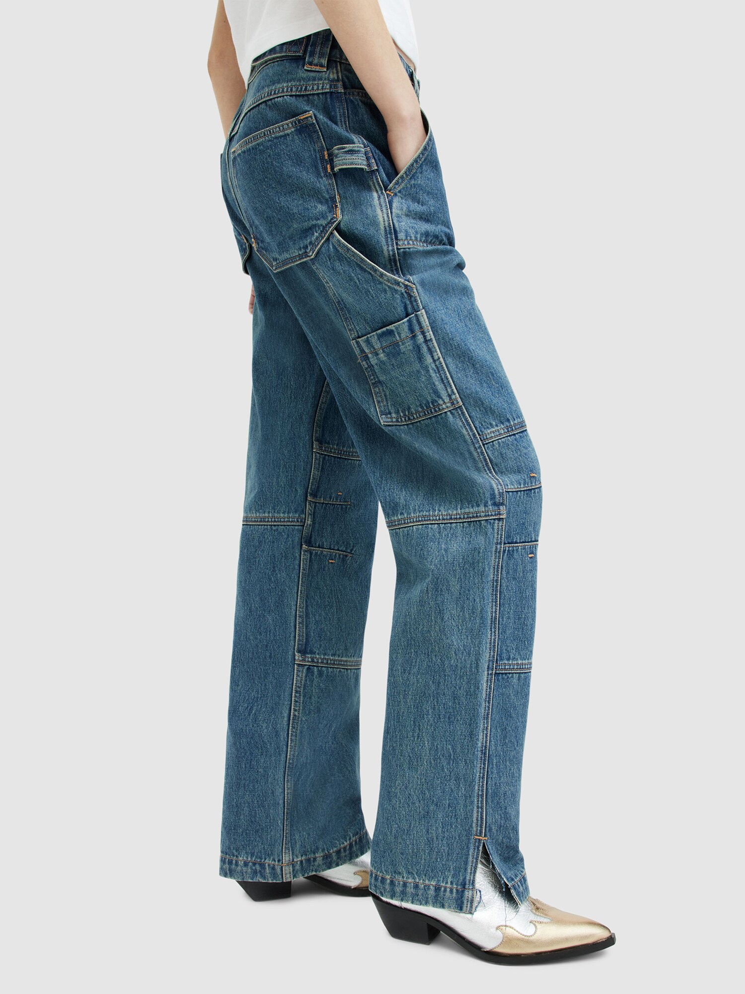 AllSaints Rifľové kapsáče 'FLORENCE' modrá denim (obrázok 3)