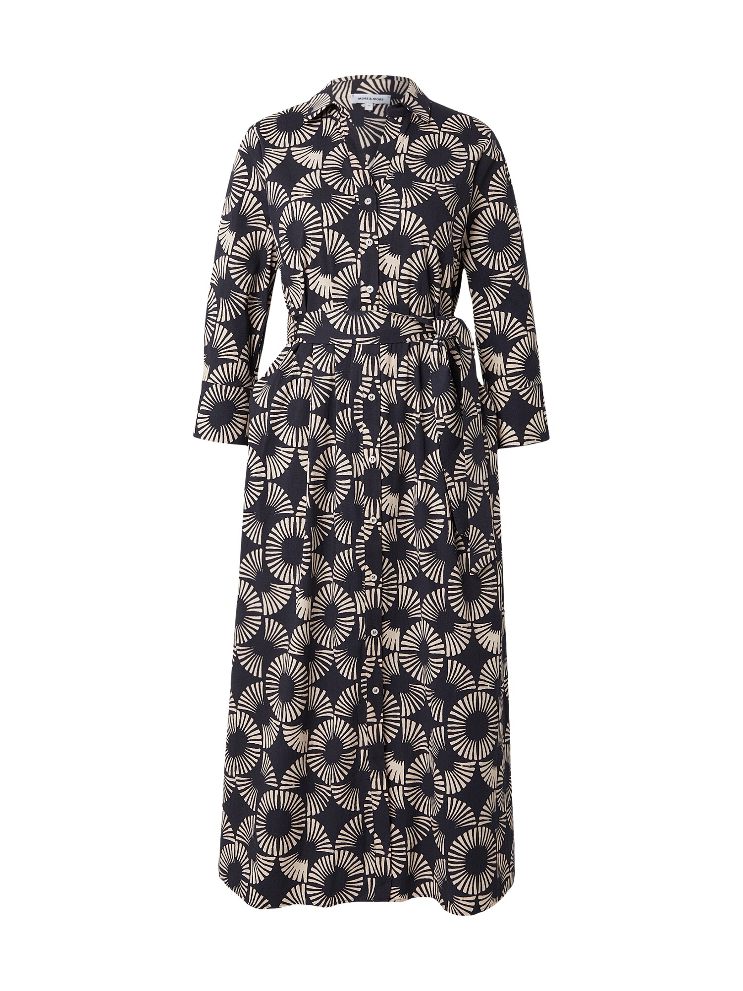 MORE & MORE Rochie tip bluză  bej deschis / negru