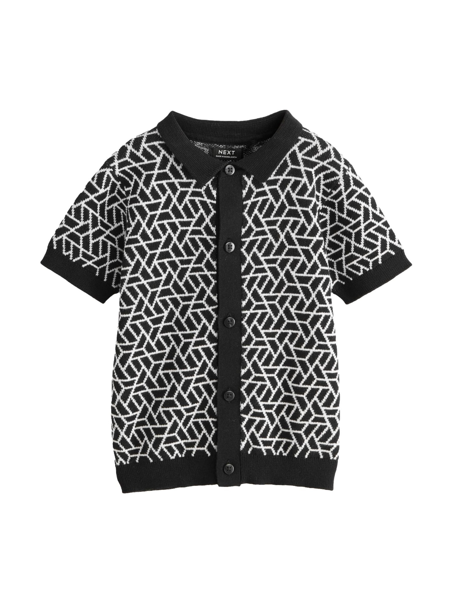 Next Cămașă  negru / alb