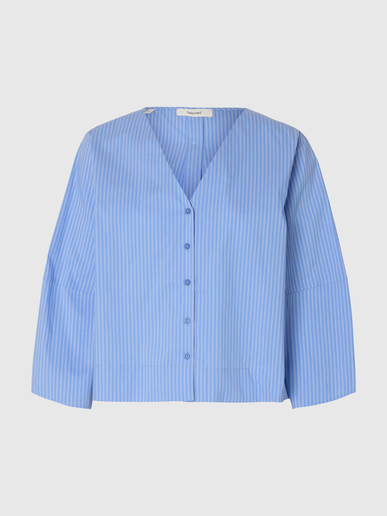 SELECTED Blusa  azul oscuro / blanco